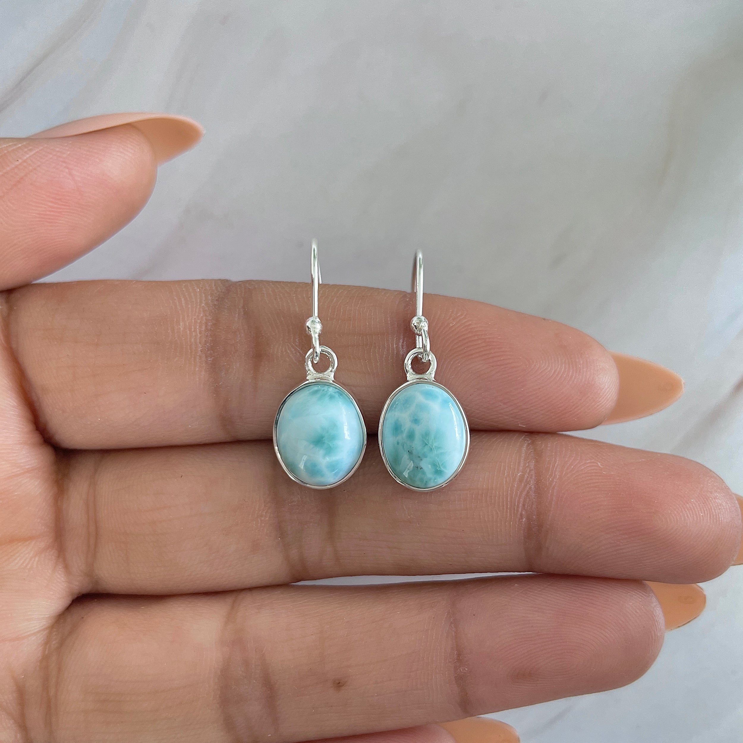 Larimar Earring-(LAR-E-1341.)