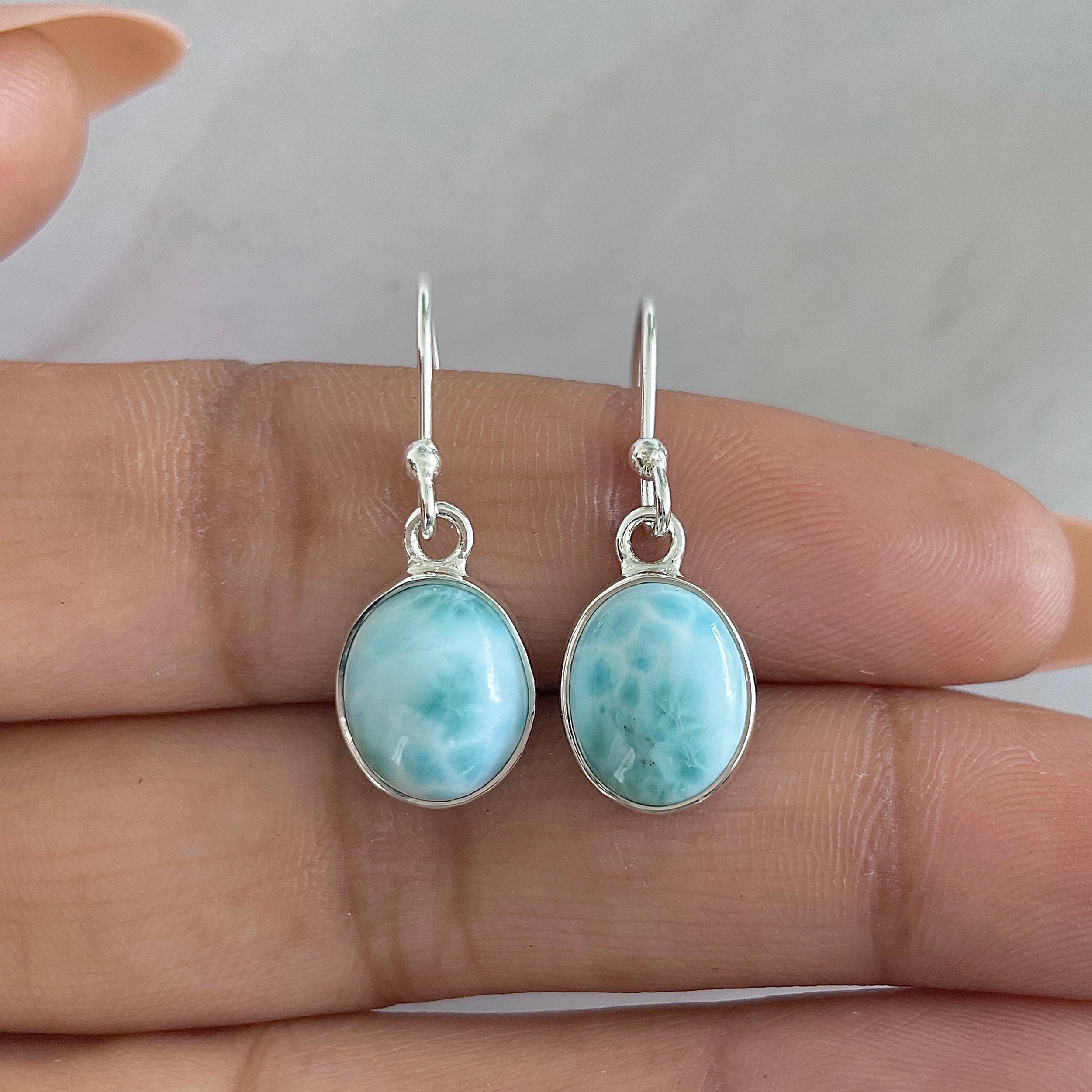 Larimar Earring-(LAR-E-1341.)