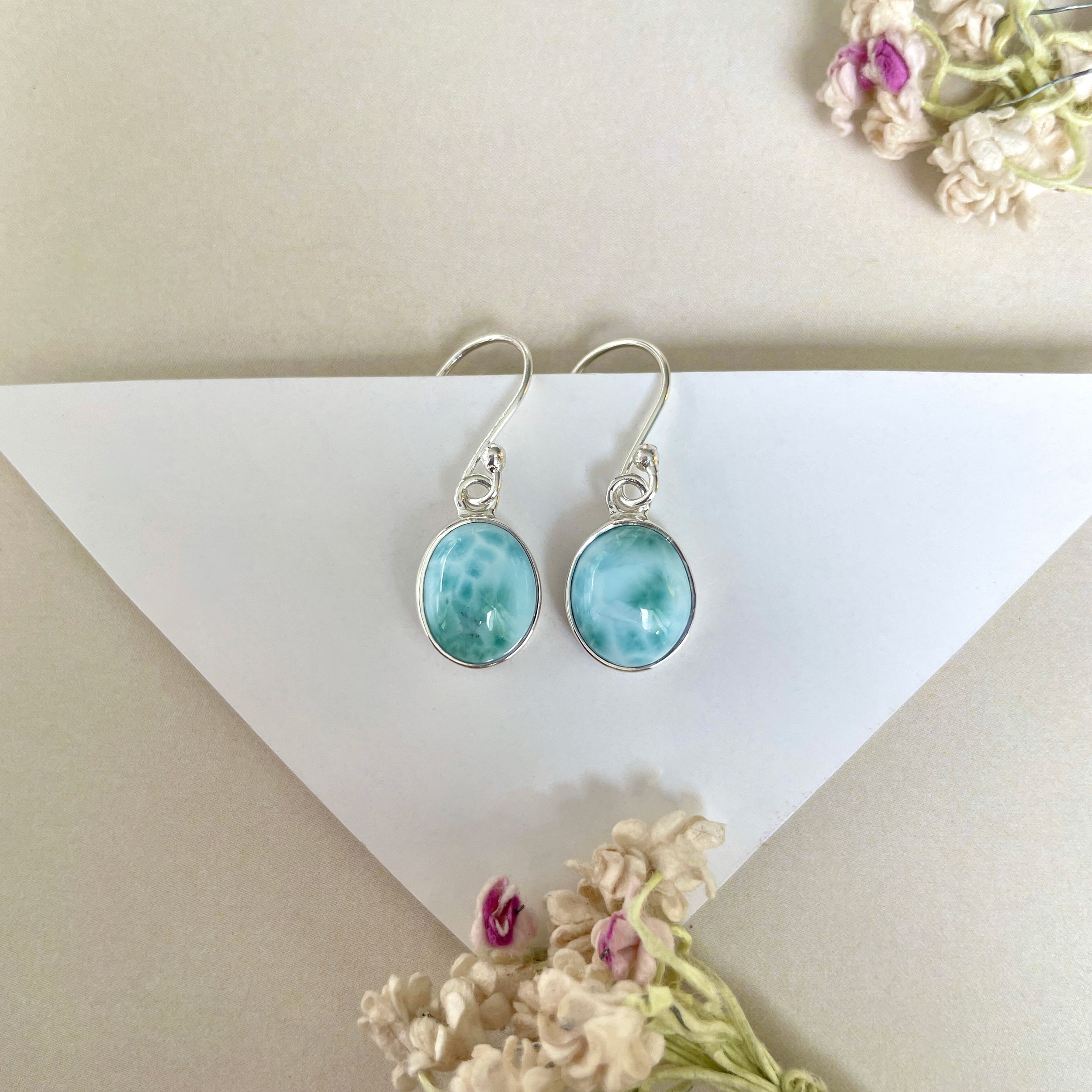Larimar Earring-(LAR-E-1341.)
