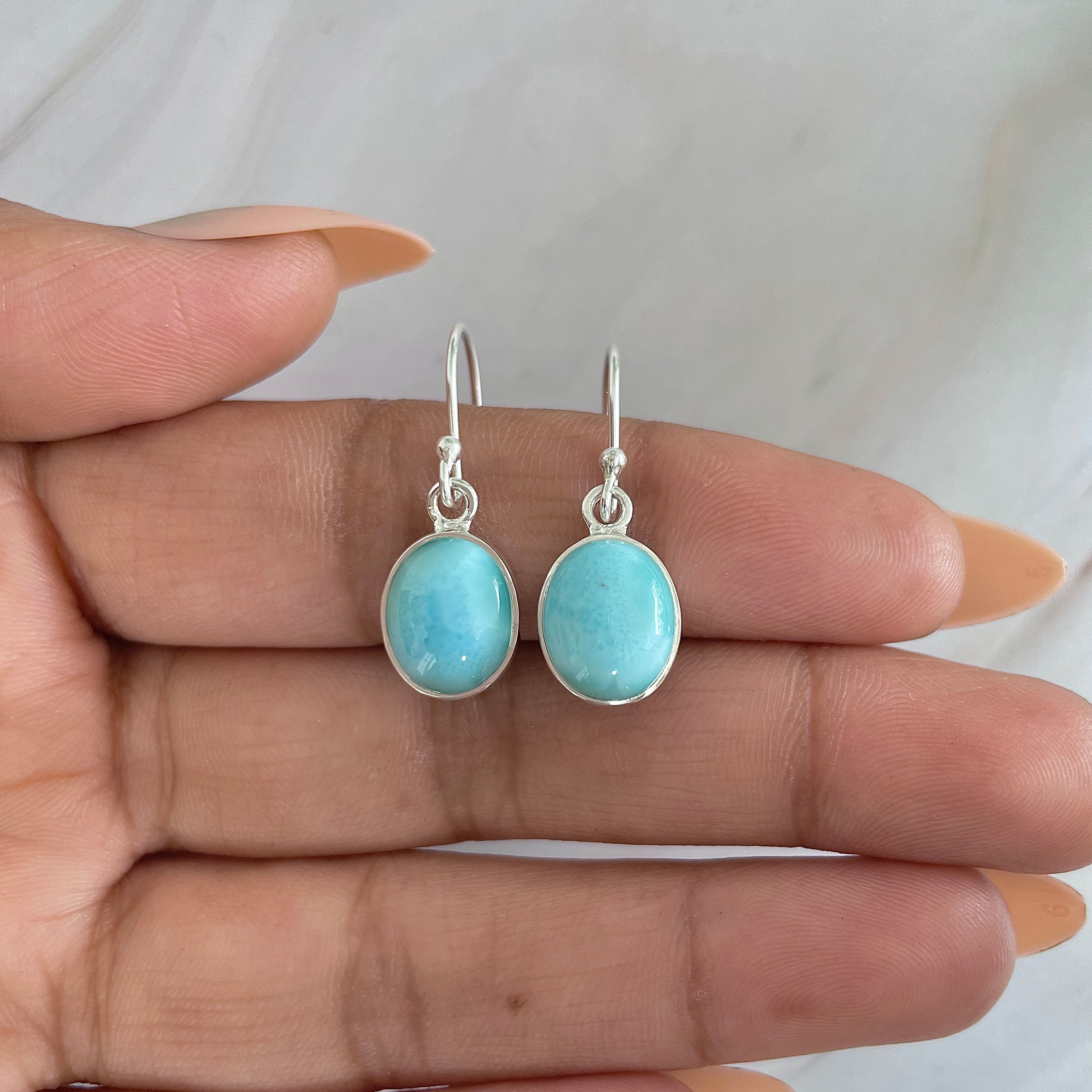 Larimar Earring-(LAR-E-1342.)