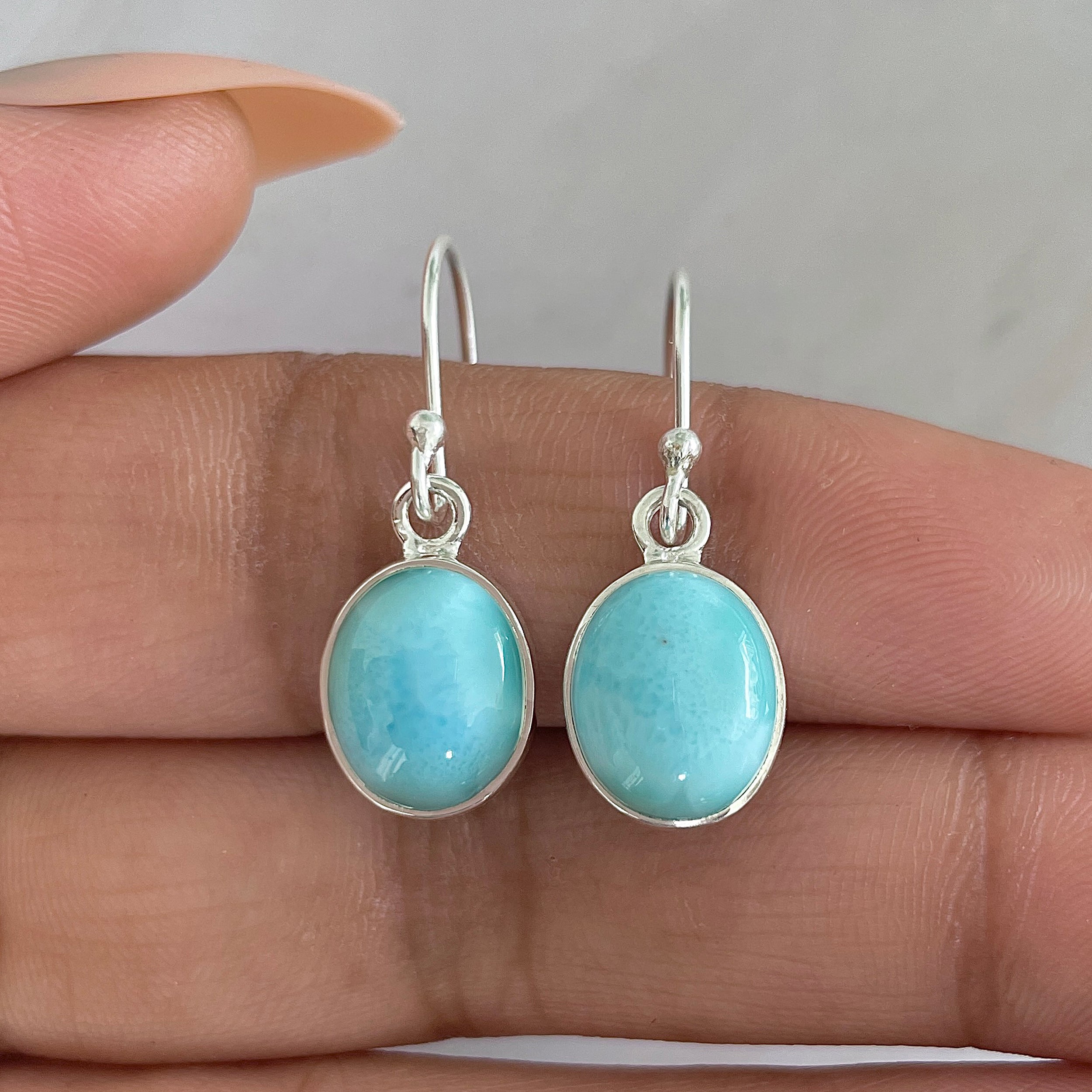Larimar Earring-(LAR-E-1342.)
