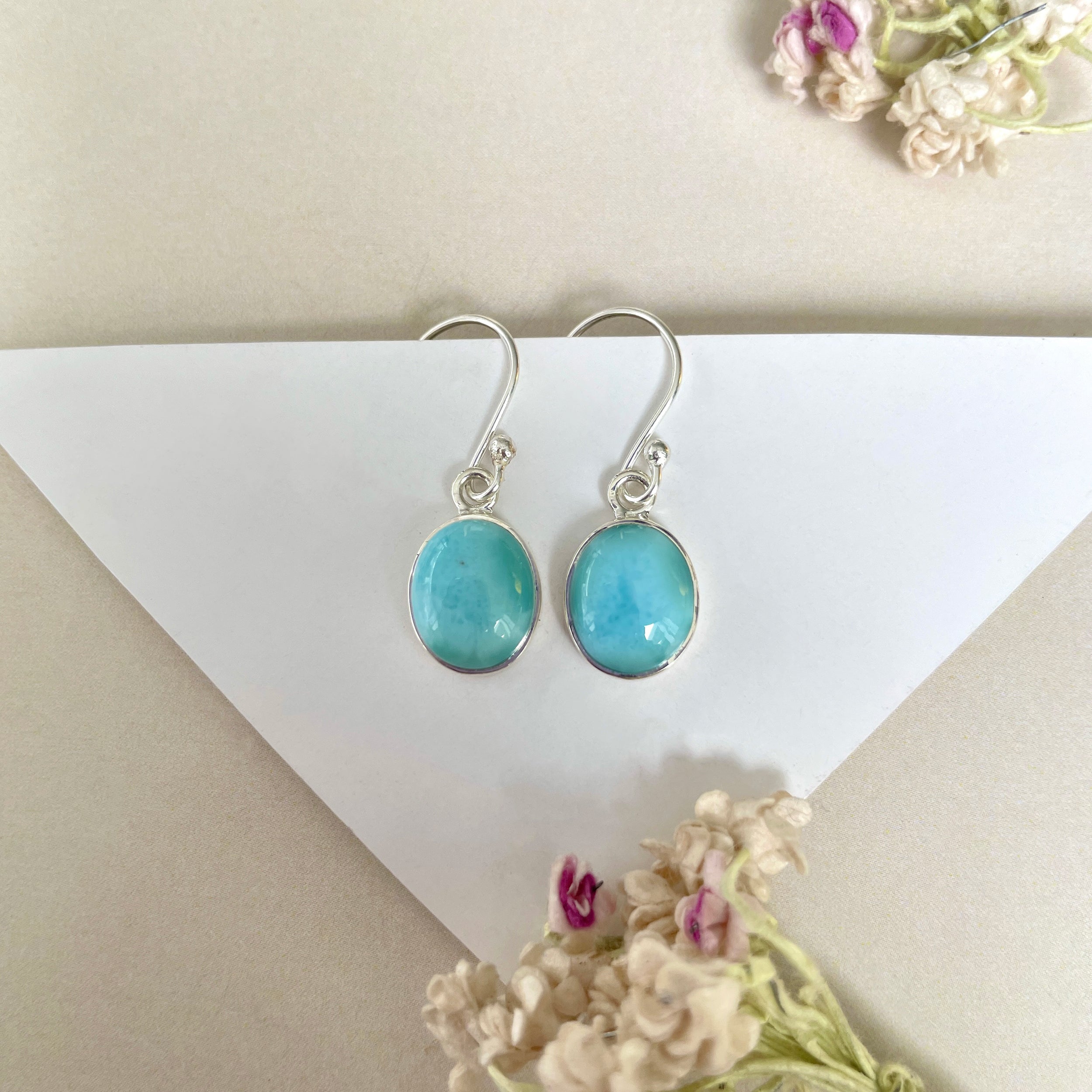 Larimar Earring-(LAR-E-1342.)