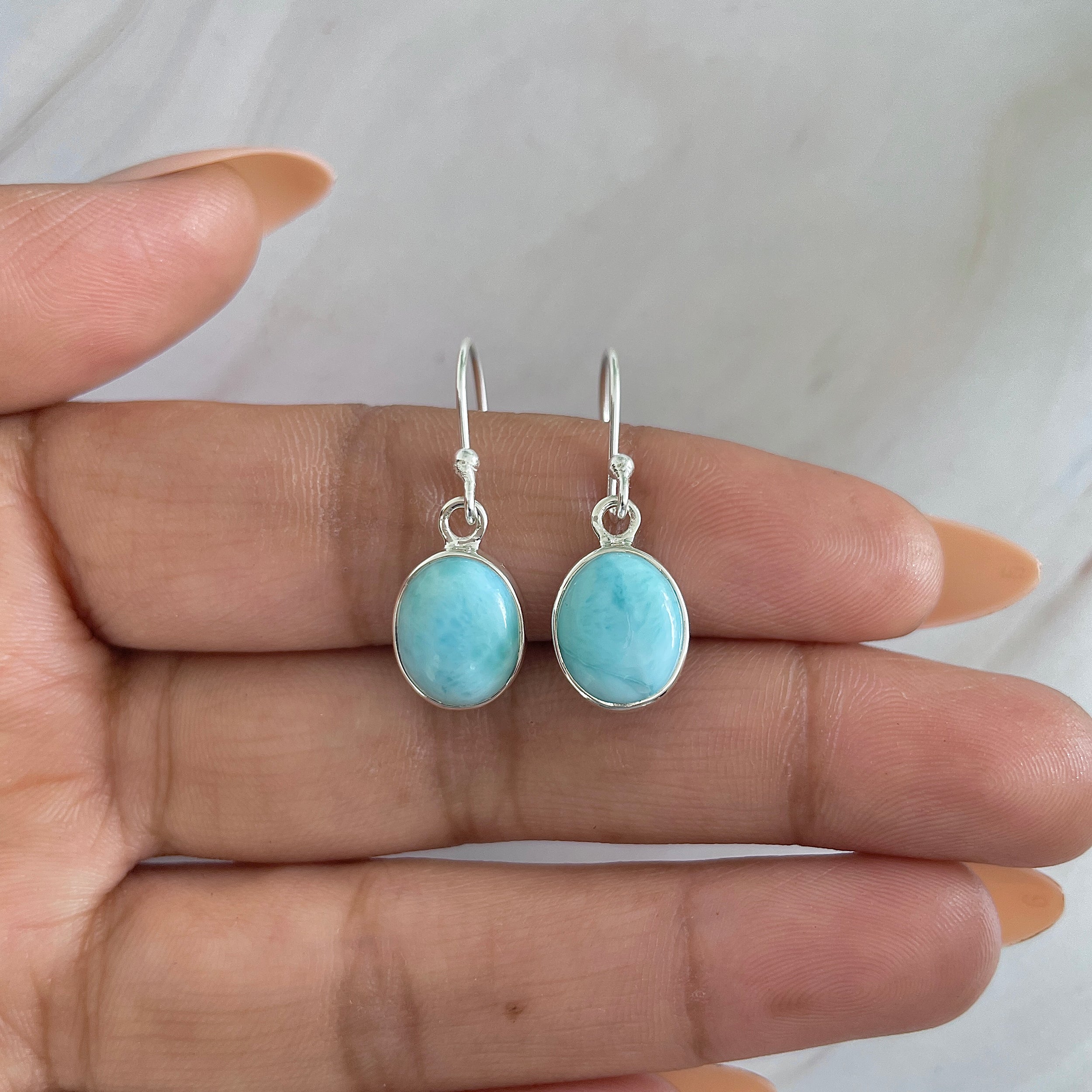 Larimar Earring-(LAR-E-1343.)