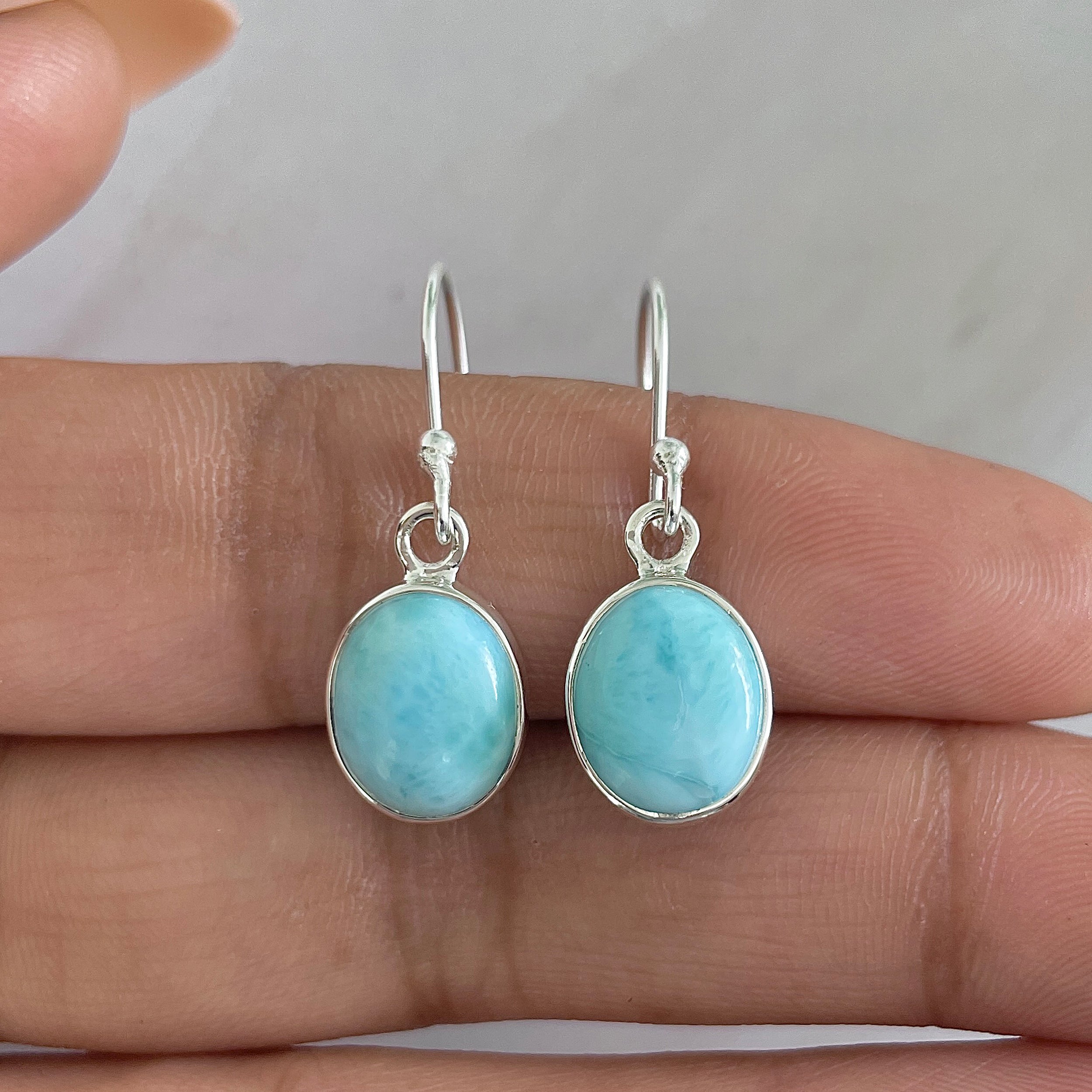 Larimar Earring-(LAR-E-1343.)