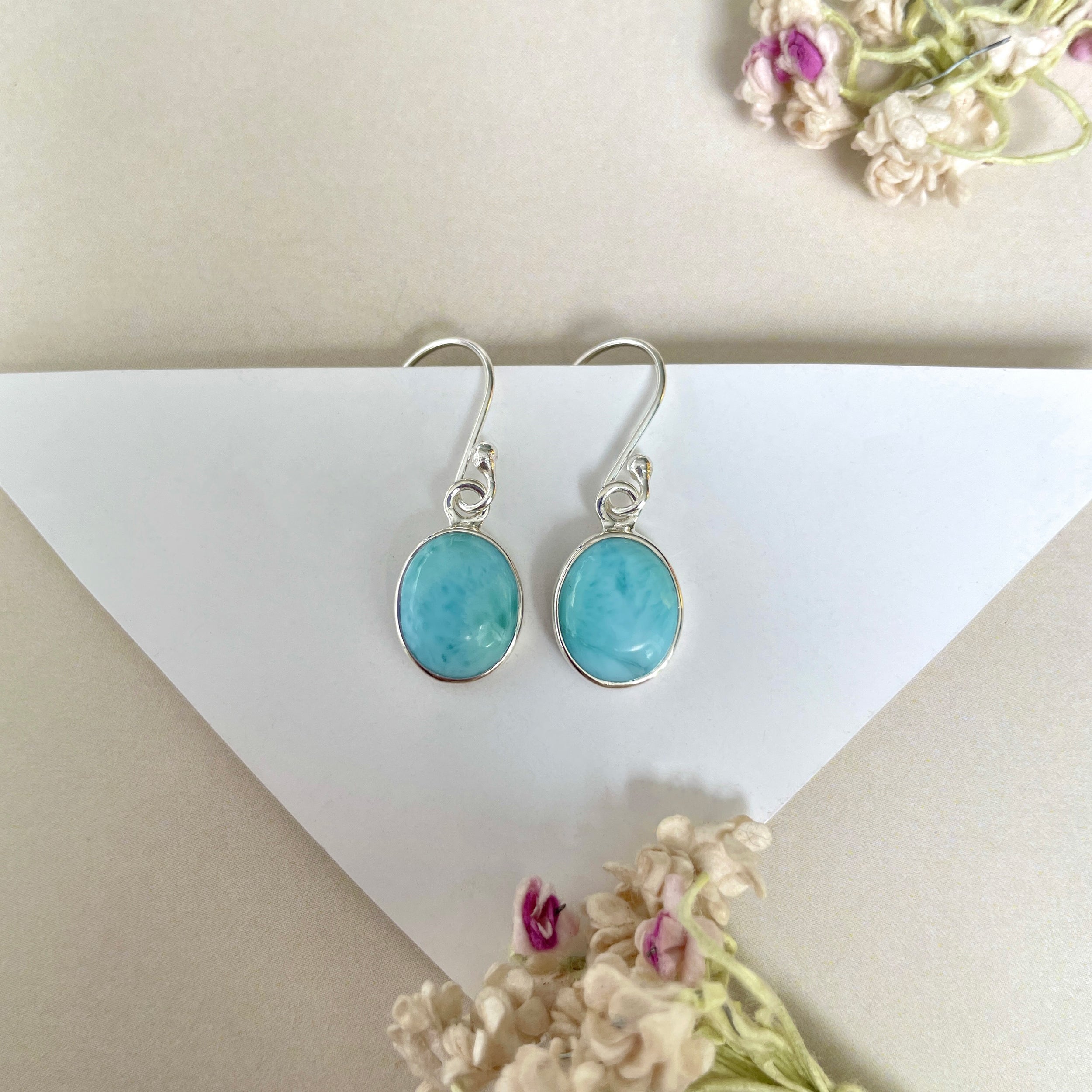 Larimar Earring-(LAR-E-1343.)