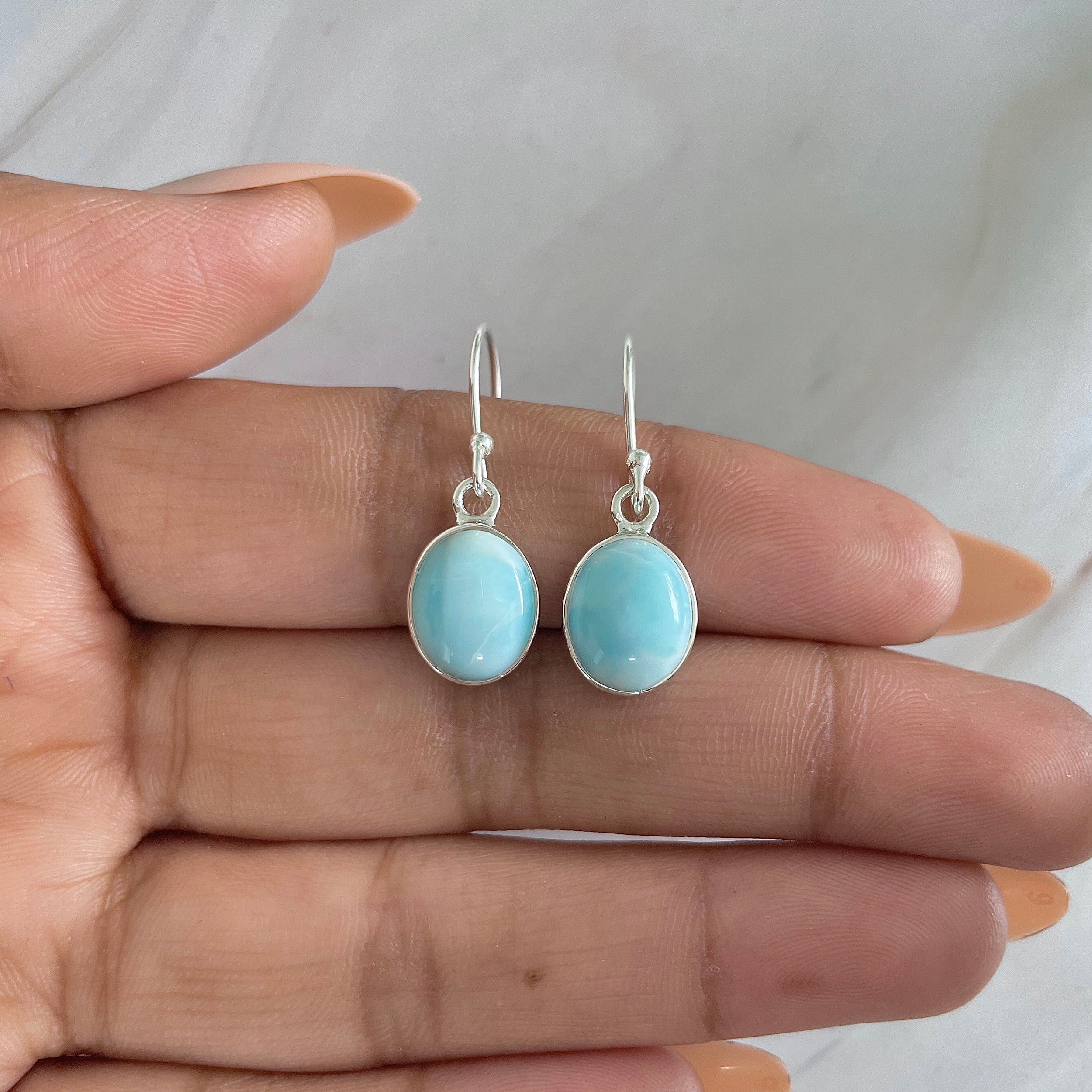 Larimar Earring-(LAR-E-1344.)