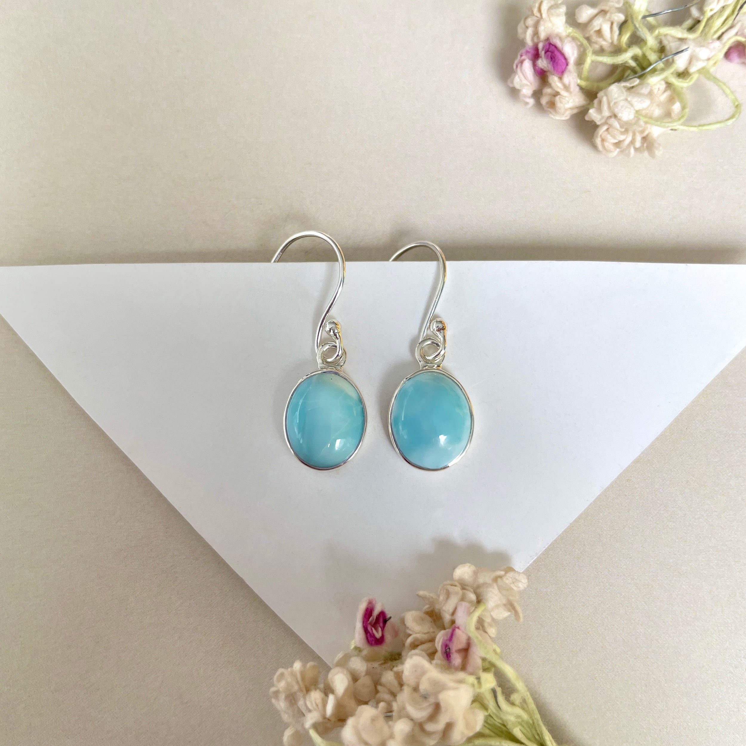 Larimar Earring-(LAR-E-1344.)