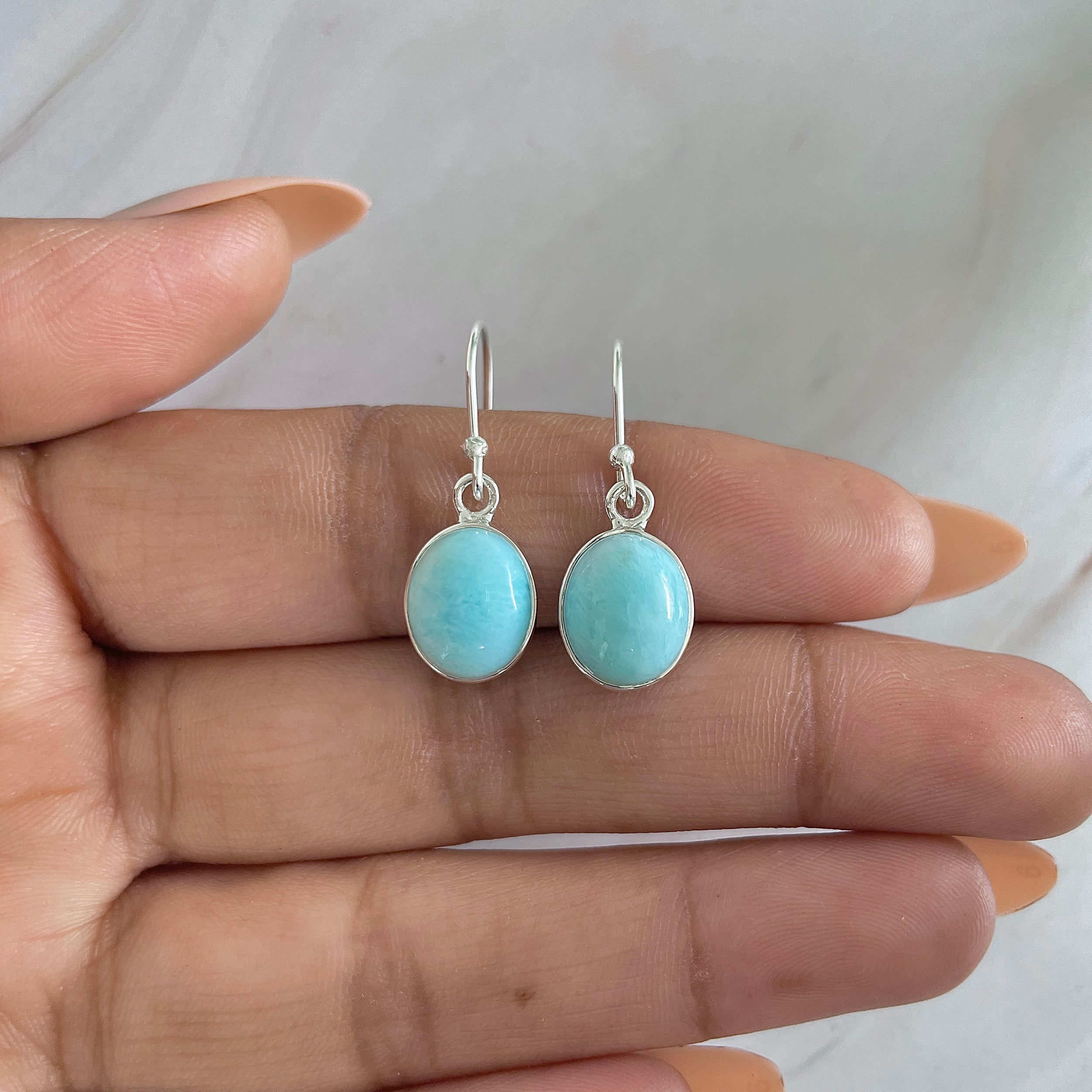 Larimar Earring-(LAR-E-1345.)