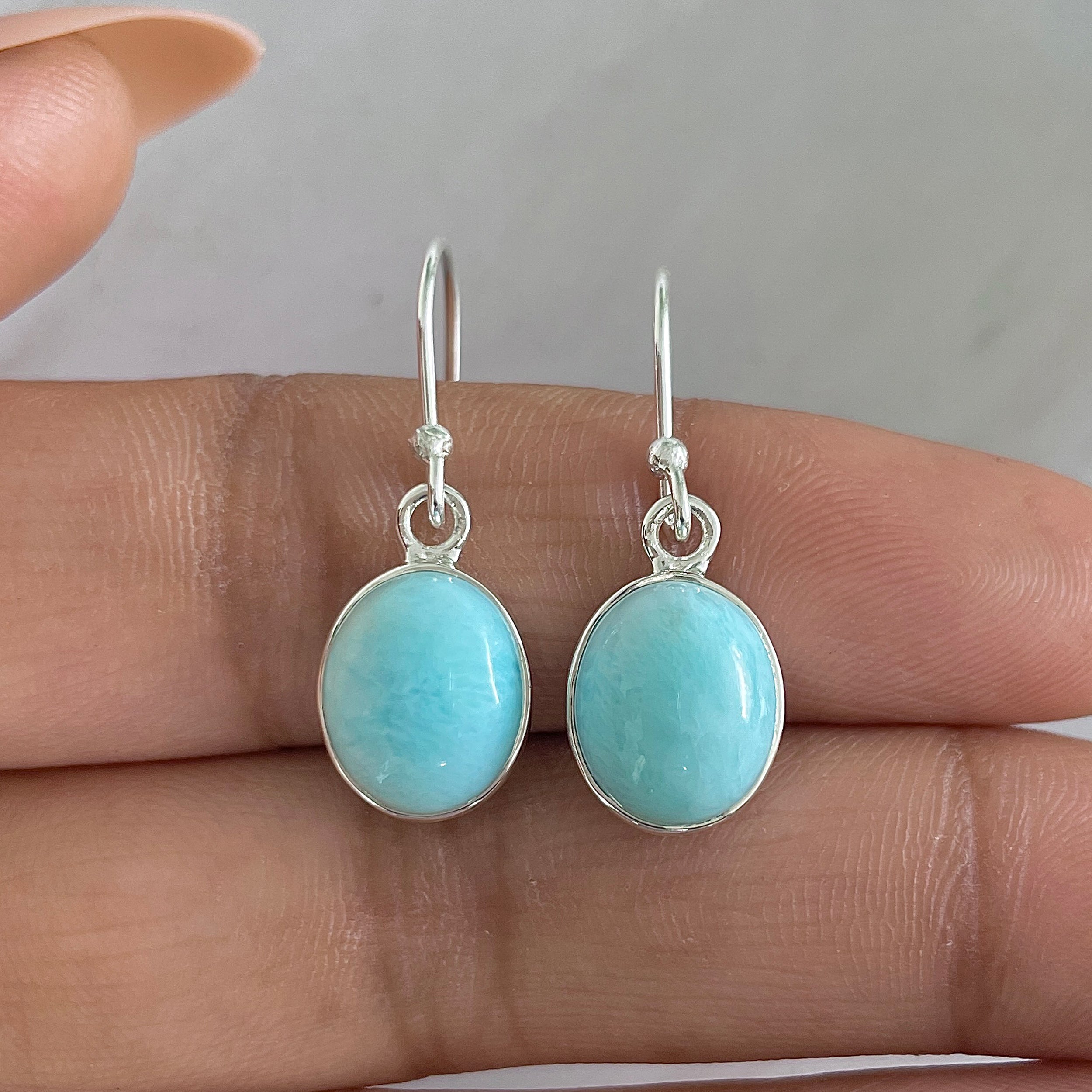 Larimar Earring-(LAR-E-1345.)