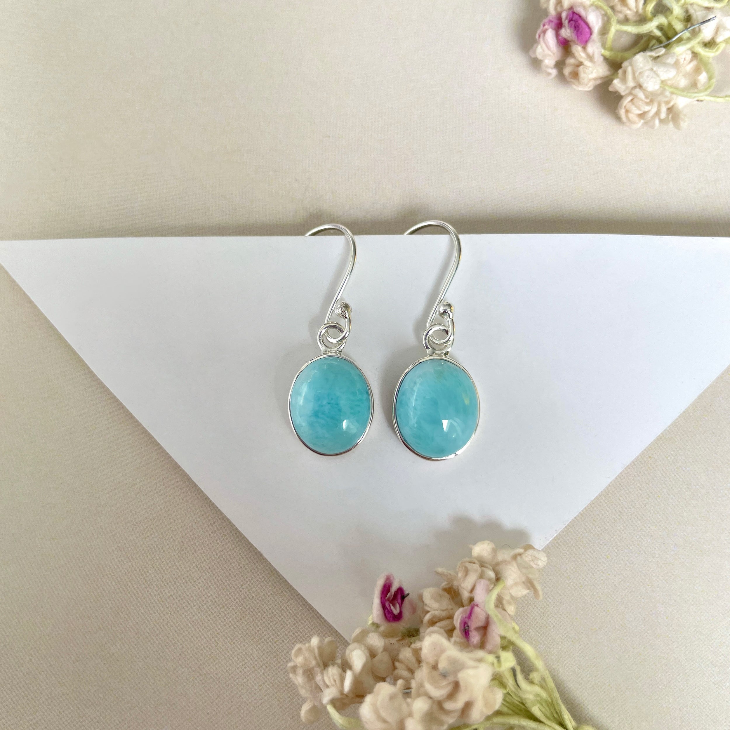 Larimar Earring-(LAR-E-1345.)