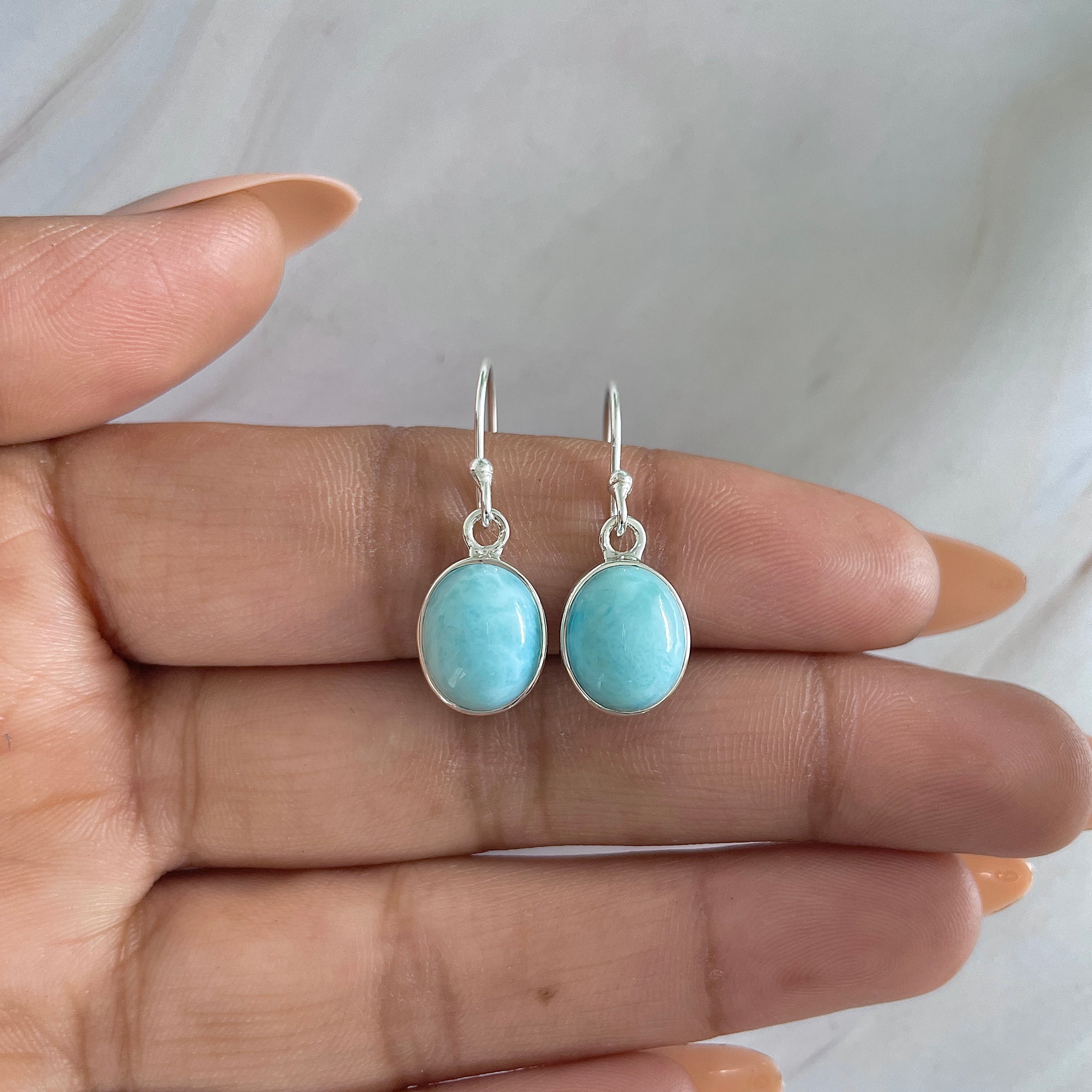 Larimar Earring-(LAR-E-1346.)