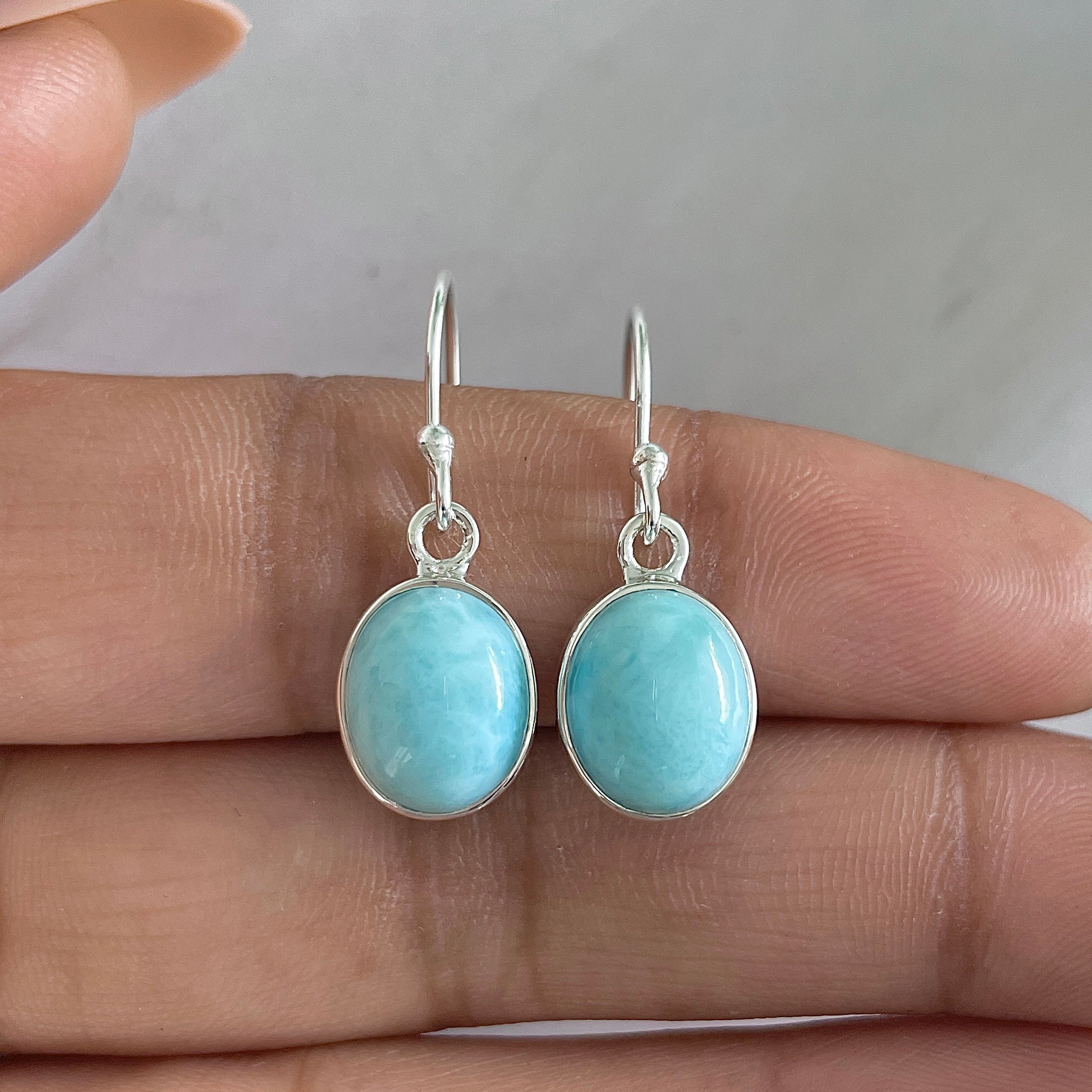 Larimar Earring-(LAR-E-1346.)