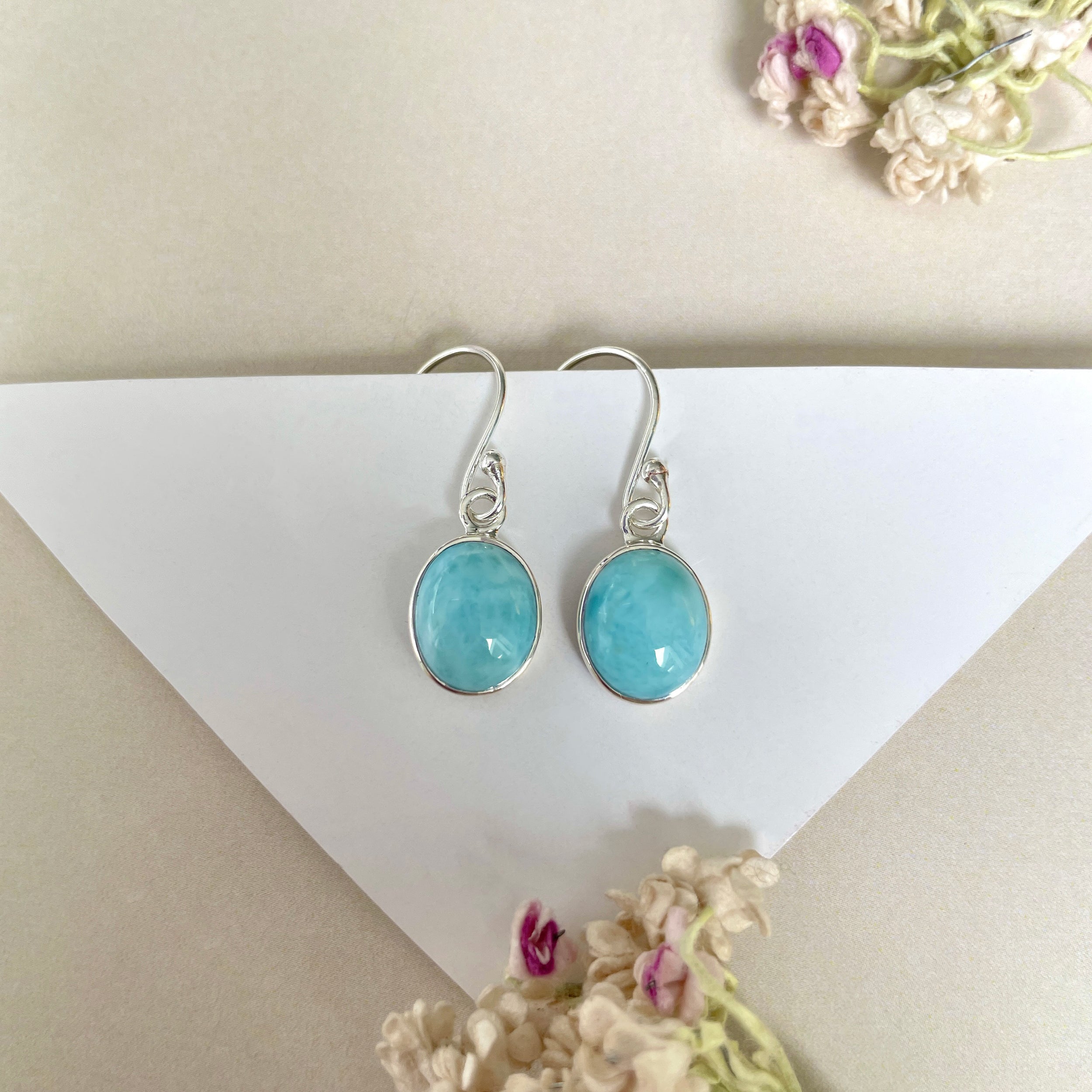 Larimar Earring-(LAR-E-1346.)