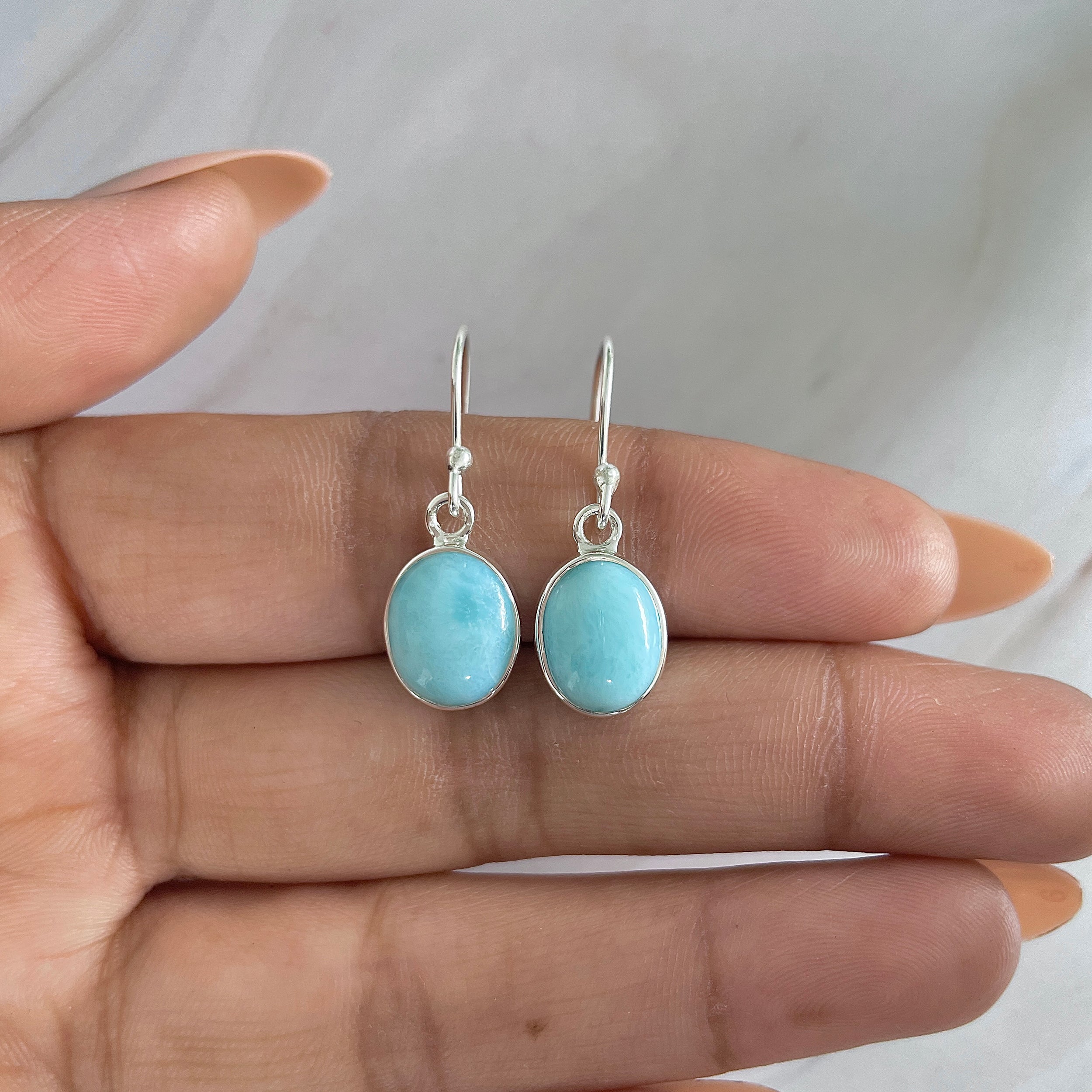 Larimar Earring-(LAR-E-1347.)
