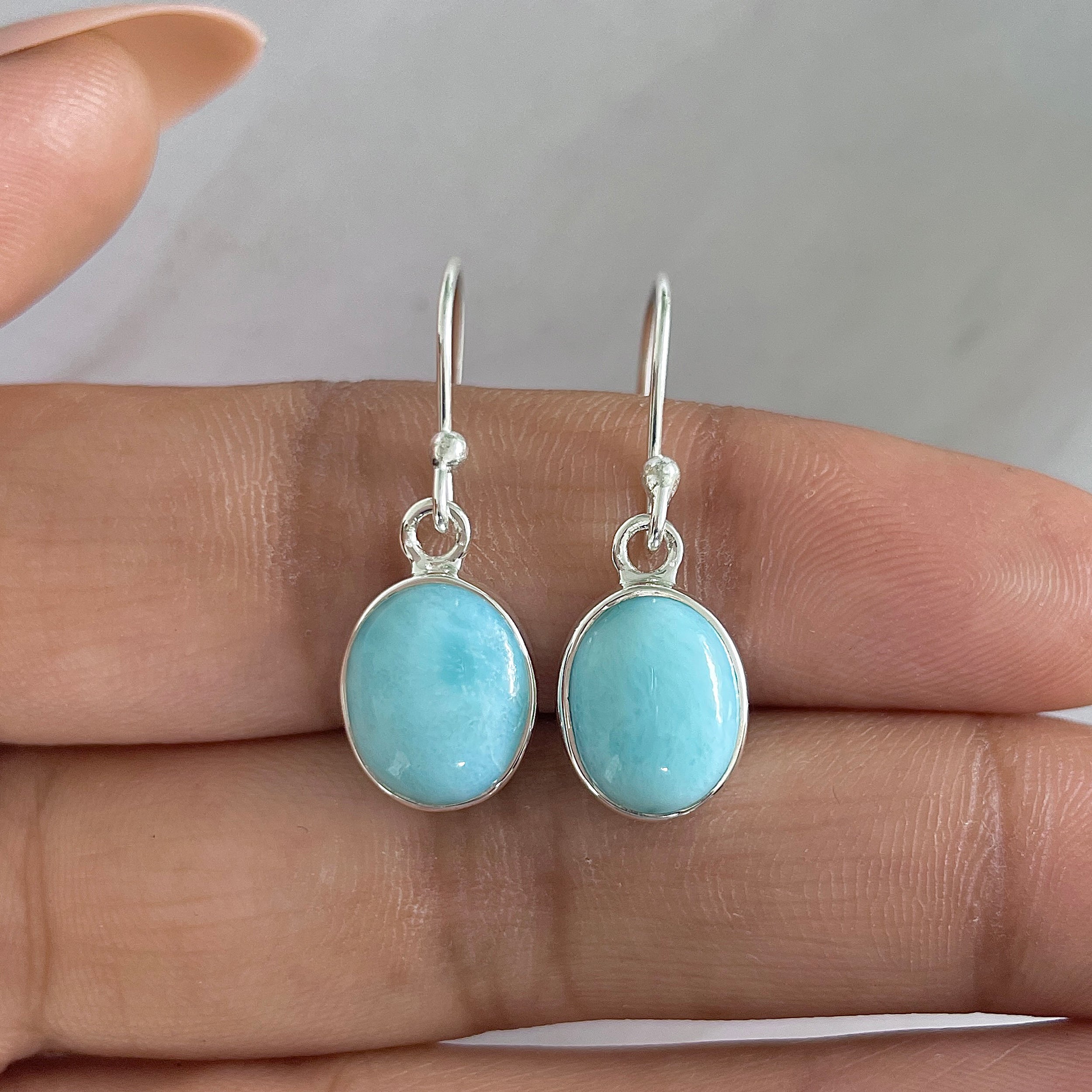Larimar Earring-(LAR-E-1347.)