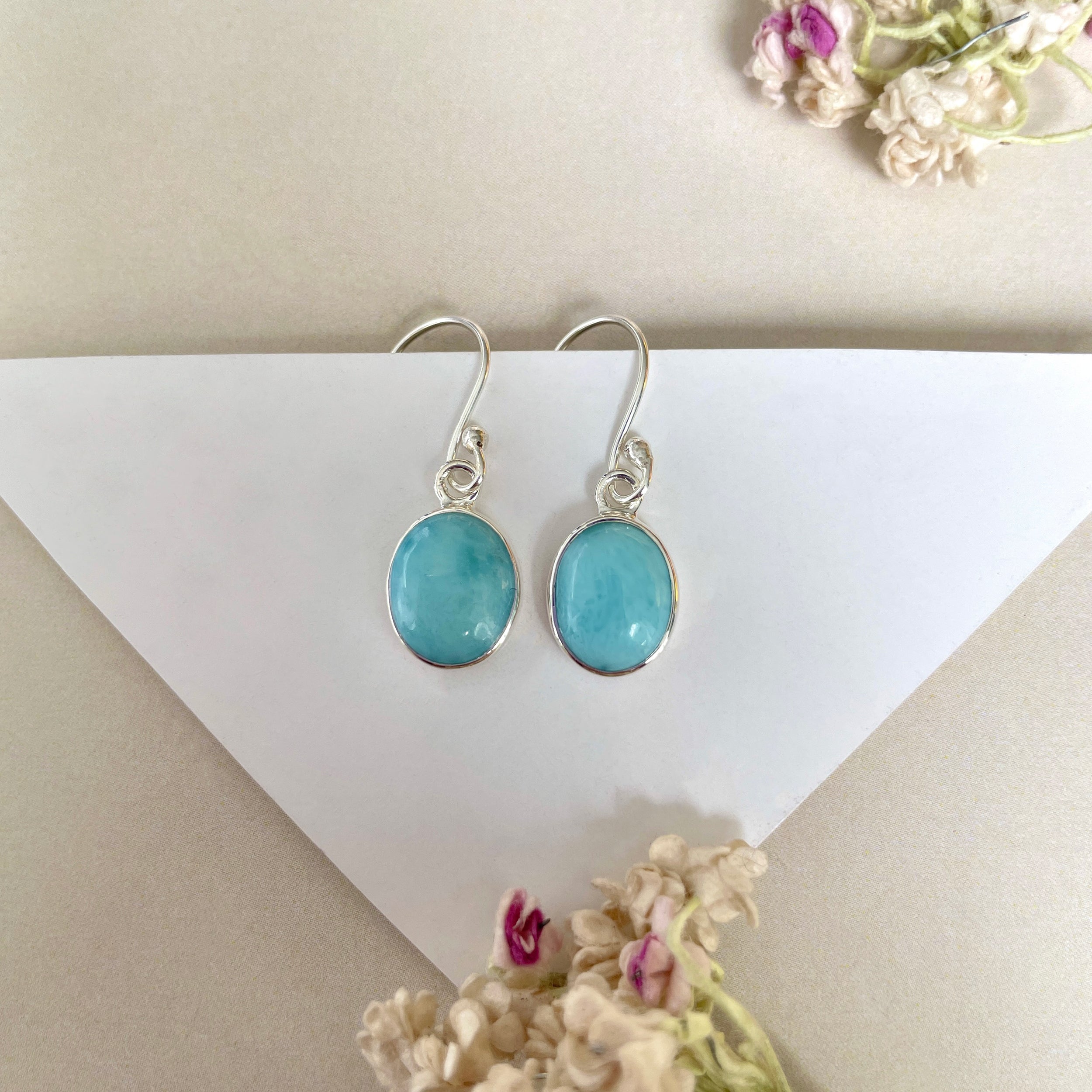 Larimar Earring-(LAR-E-1347.)