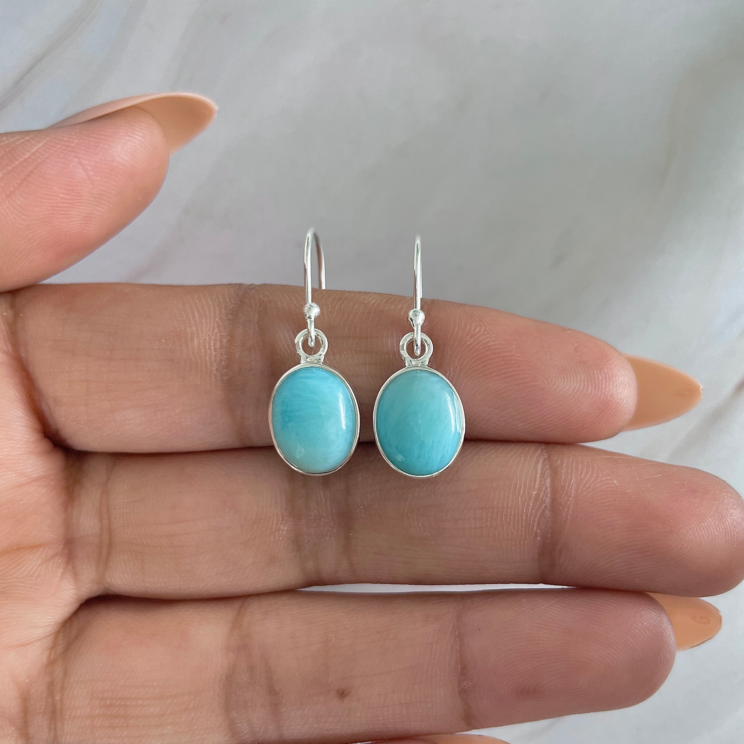 Larimar Earring-(LAR-E-1348.)