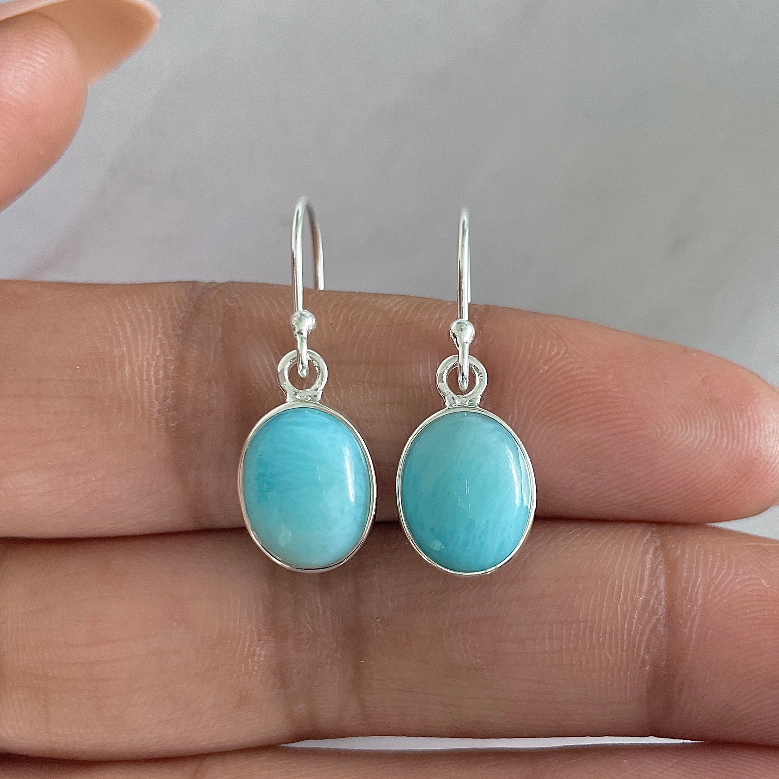 Larimar Earring-(LAR-E-1348.)