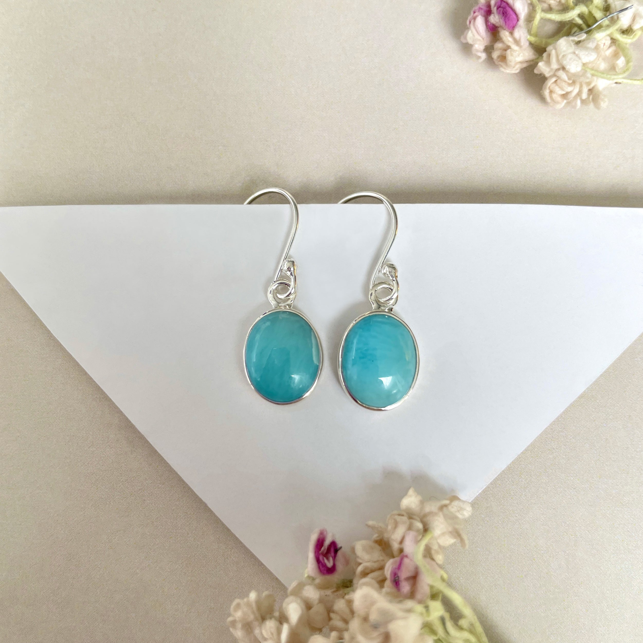 Larimar Earring-(LAR-E-1348.)