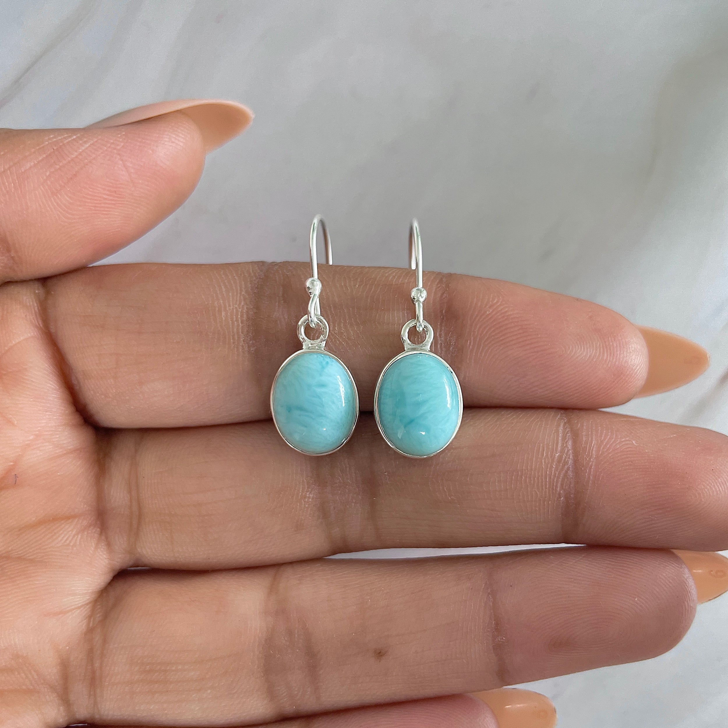 Larimar Earring-(LAR-E-1349.)