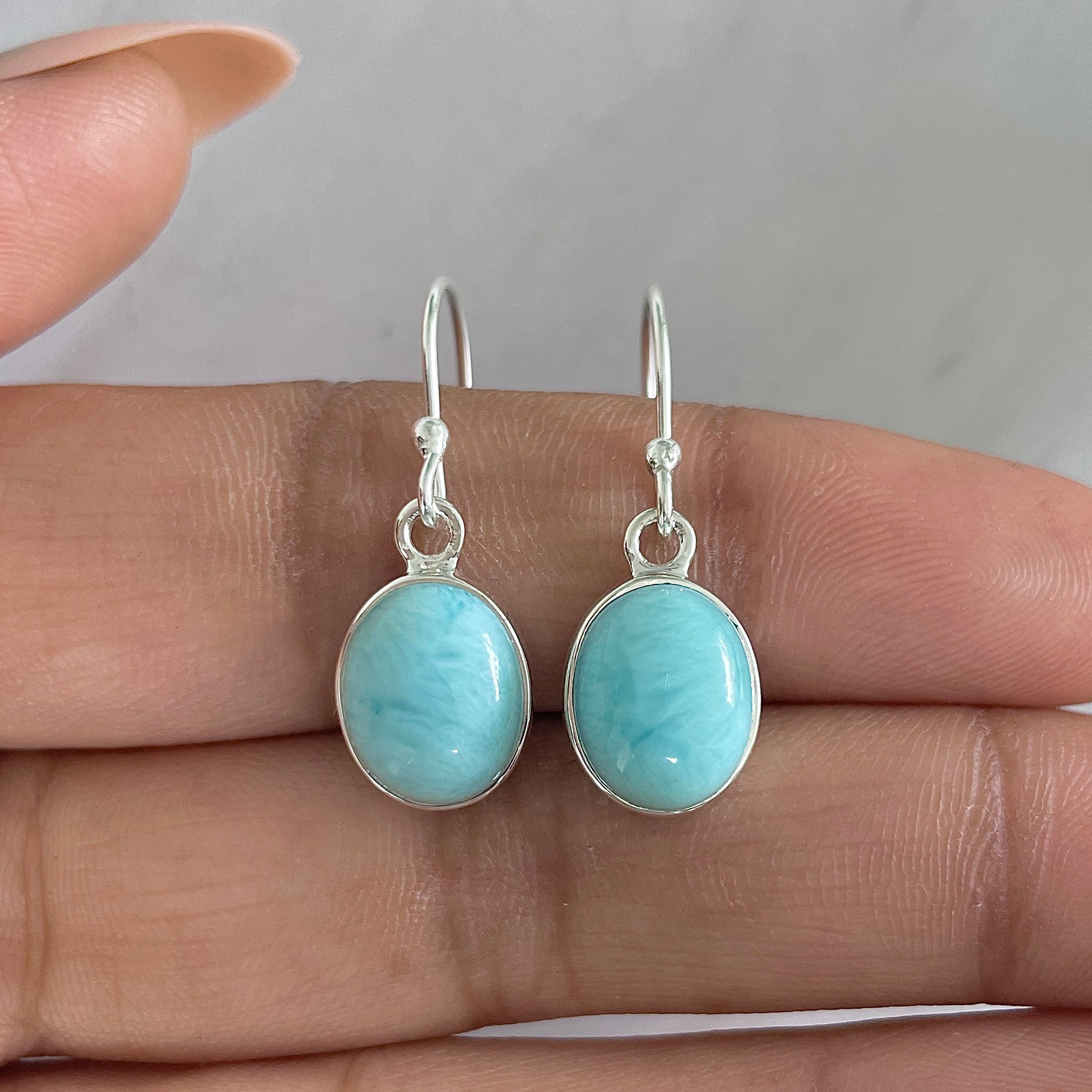 Larimar Earring-(LAR-E-1349.)