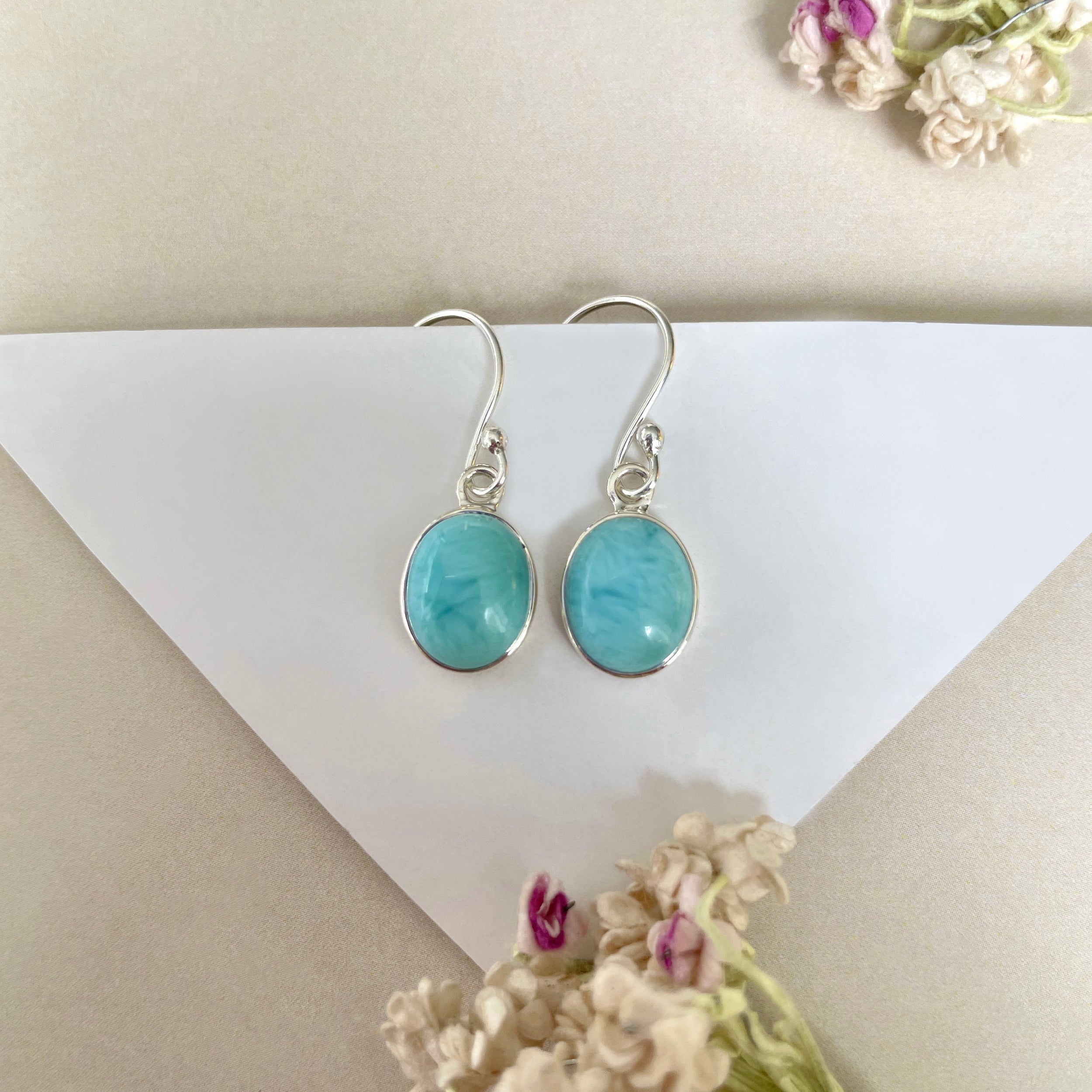 Larimar Earring-(LAR-E-1349.)