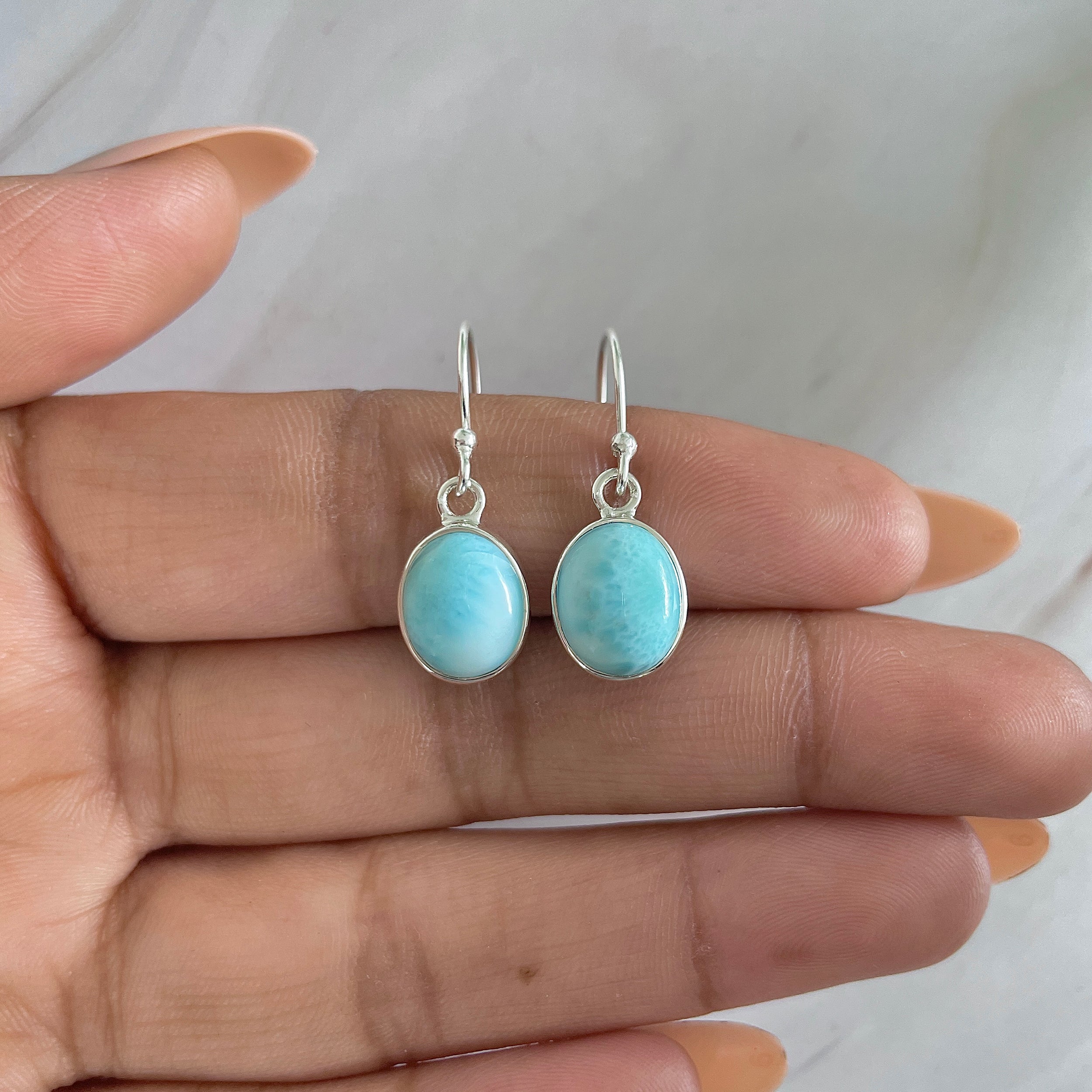 Larimar Earring-(LAR-E-1350.)
