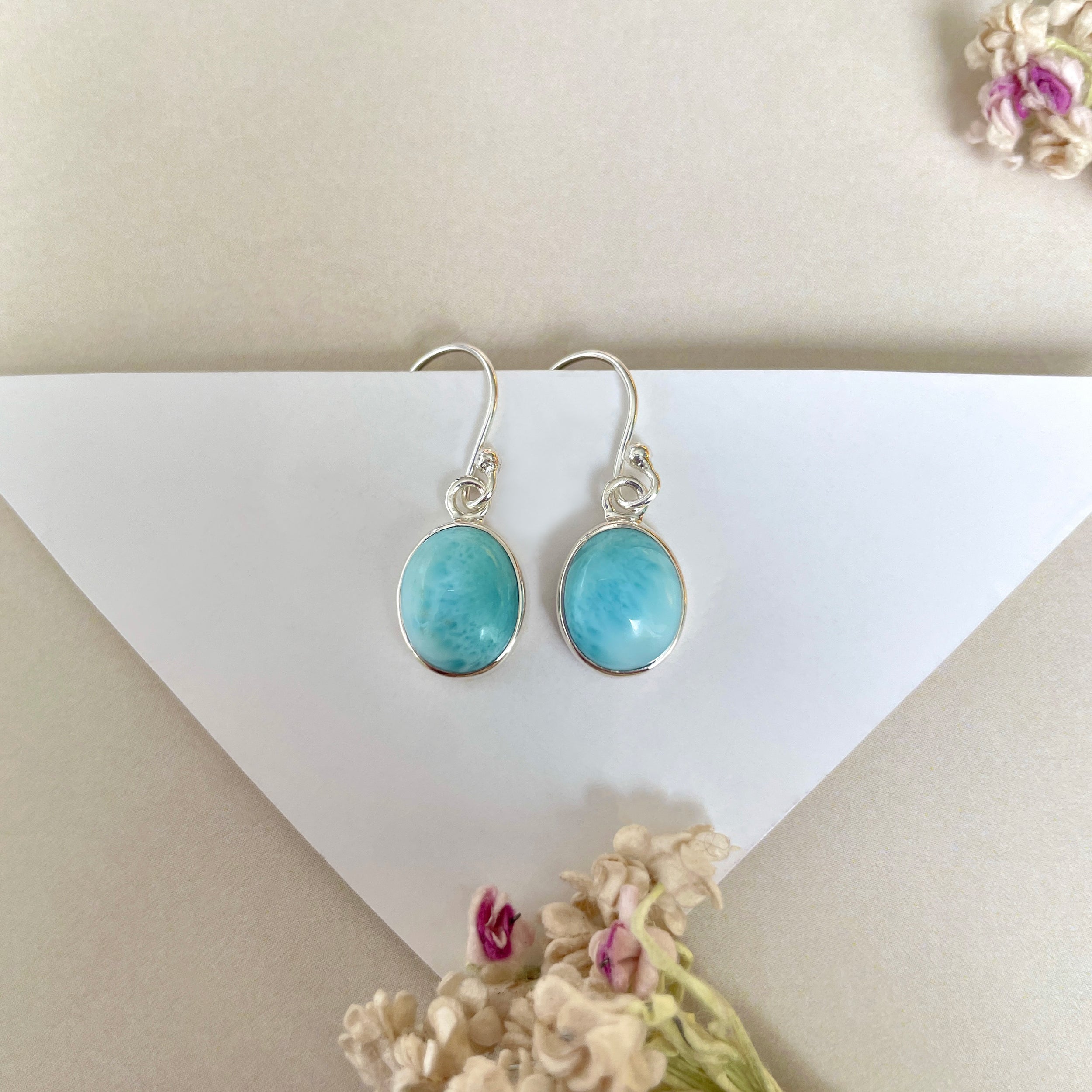 Larimar Earring-(LAR-E-1350.)
