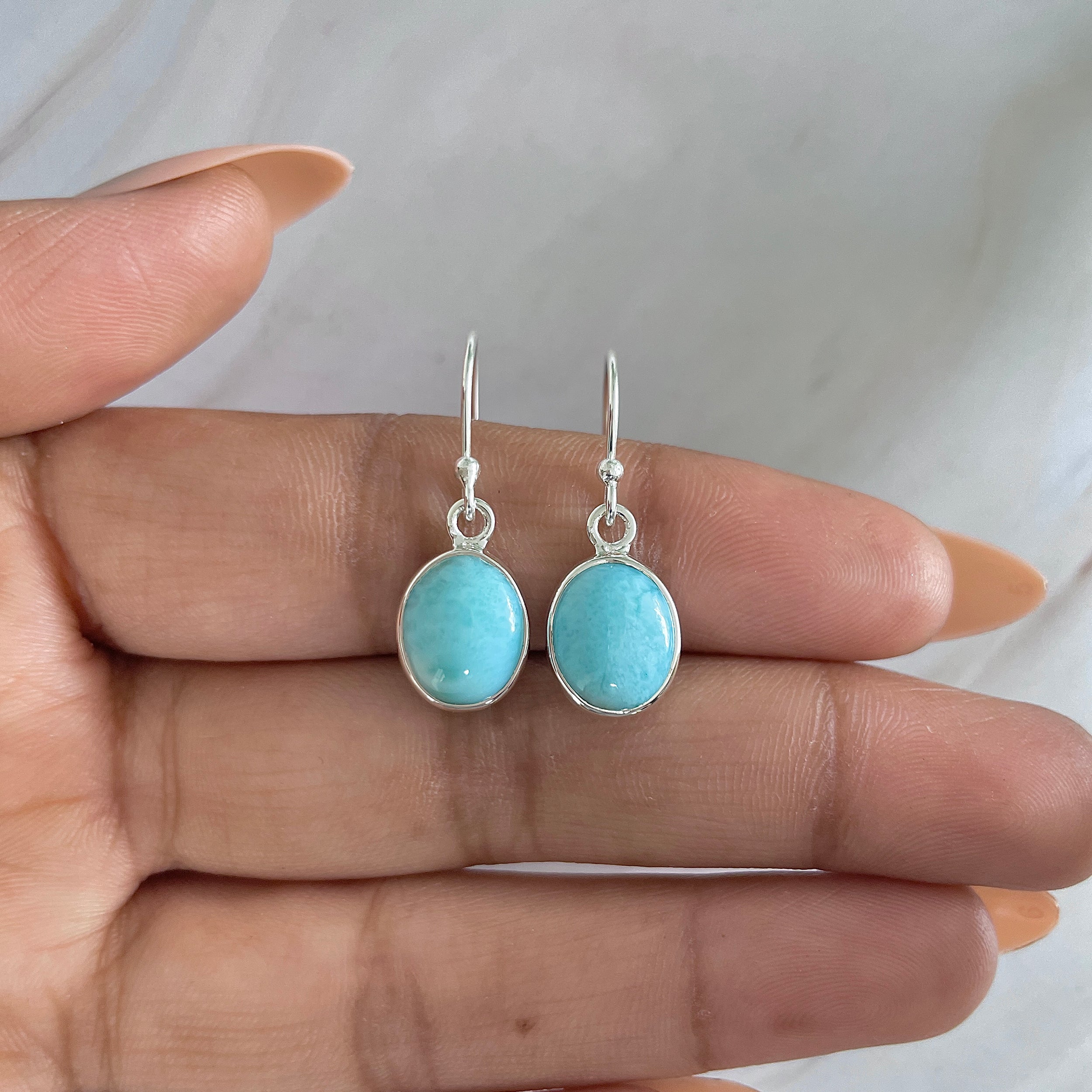 Larimar Earring-(LAR-E-1351.)