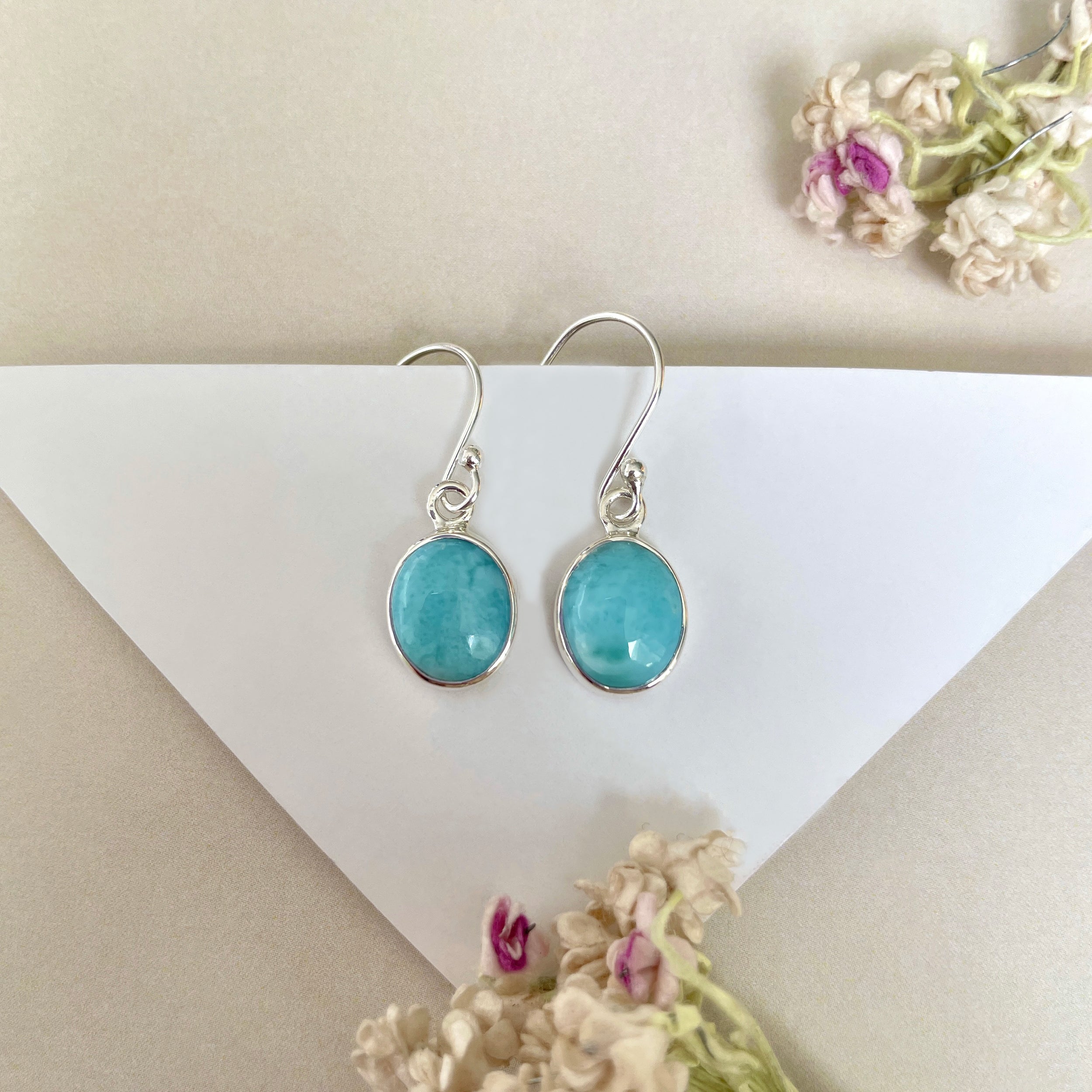 Larimar Earring-(LAR-E-1351.)