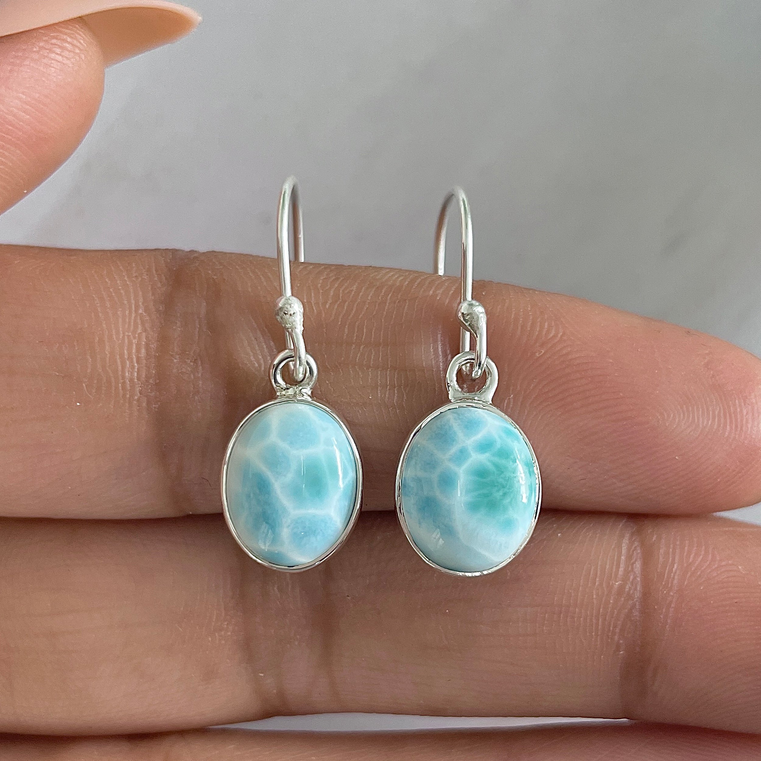 Larimar Earring-(LAR-E-1352.)