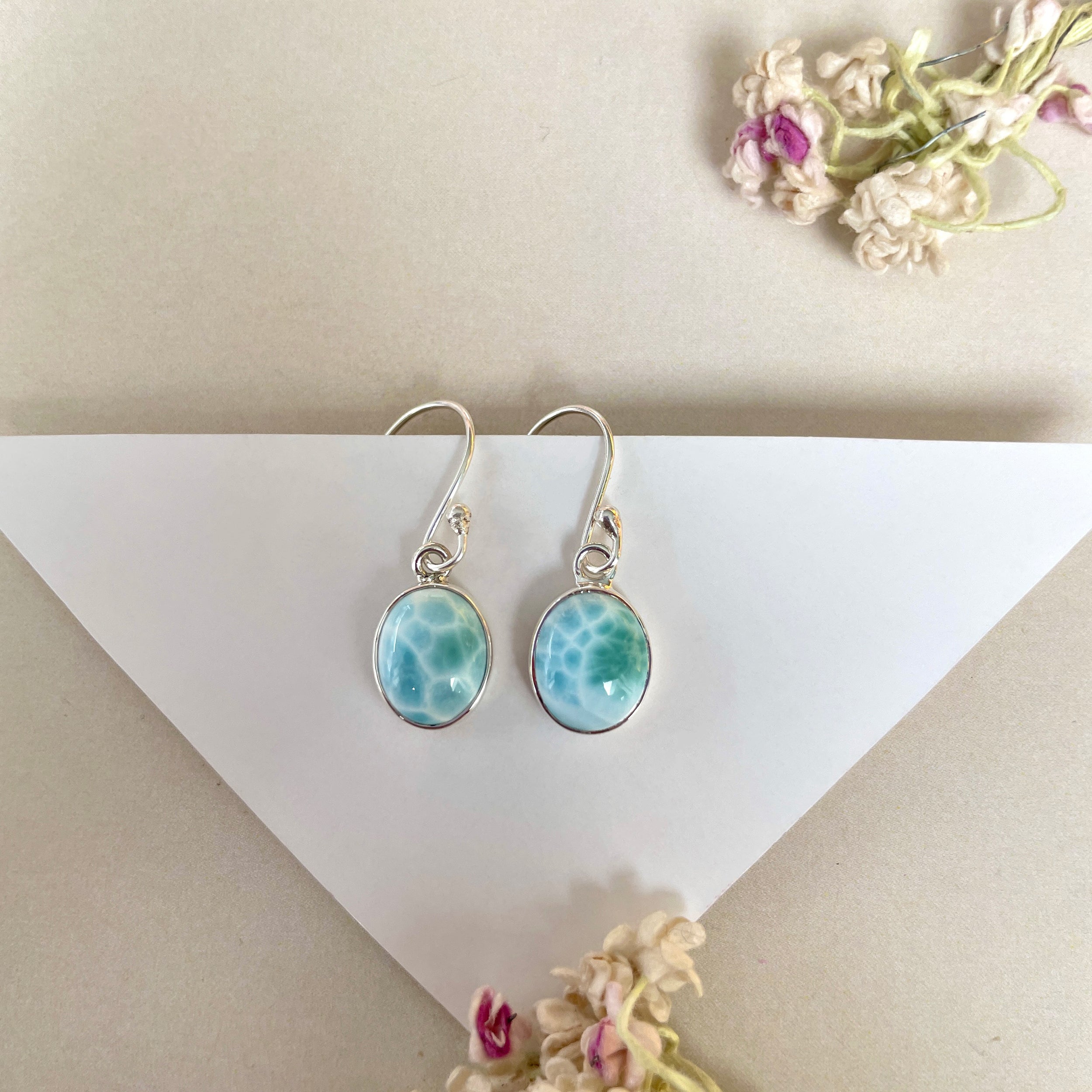 Larimar Earring-(LAR-E-1352.)