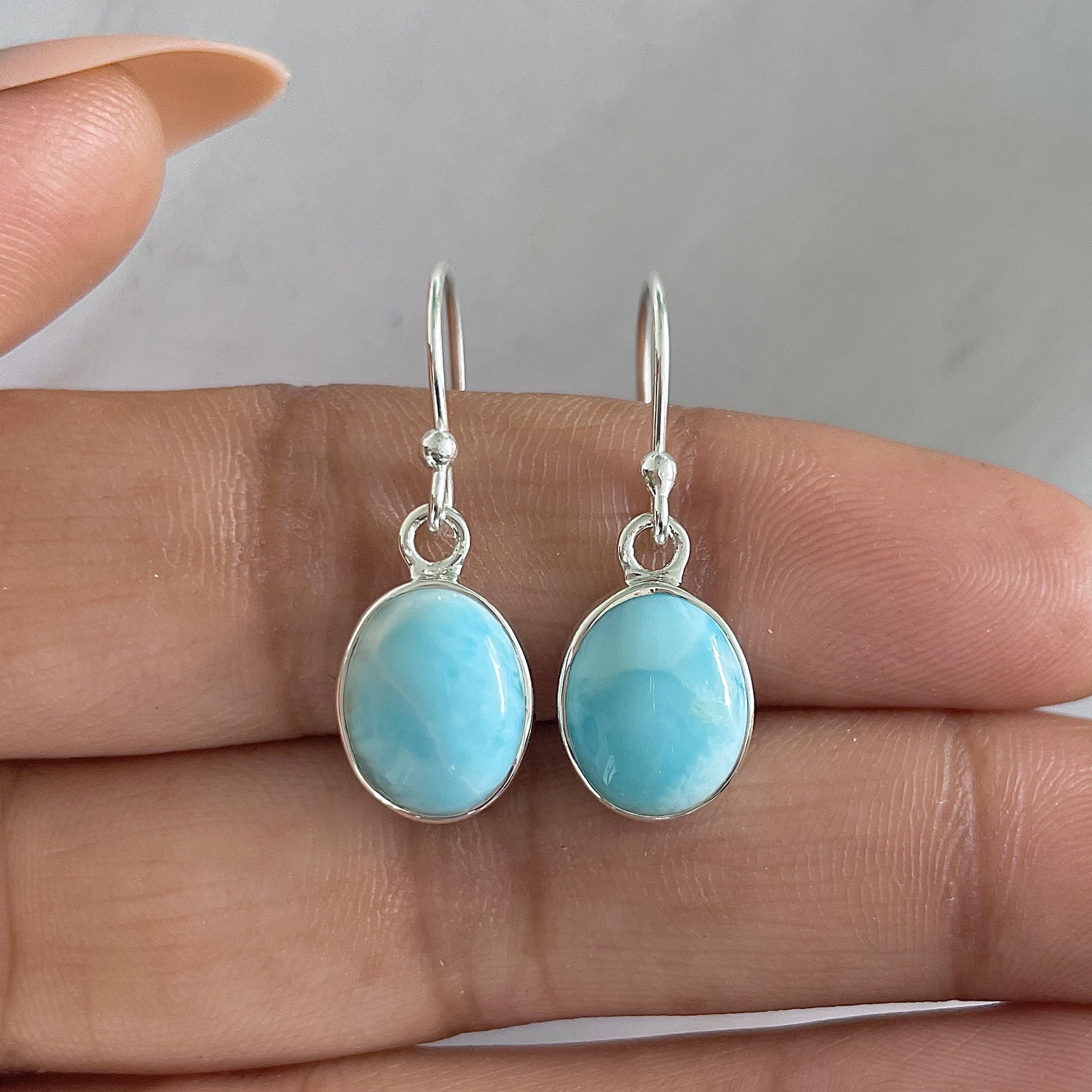 Larimar Earring-(LAR-E-1353.)