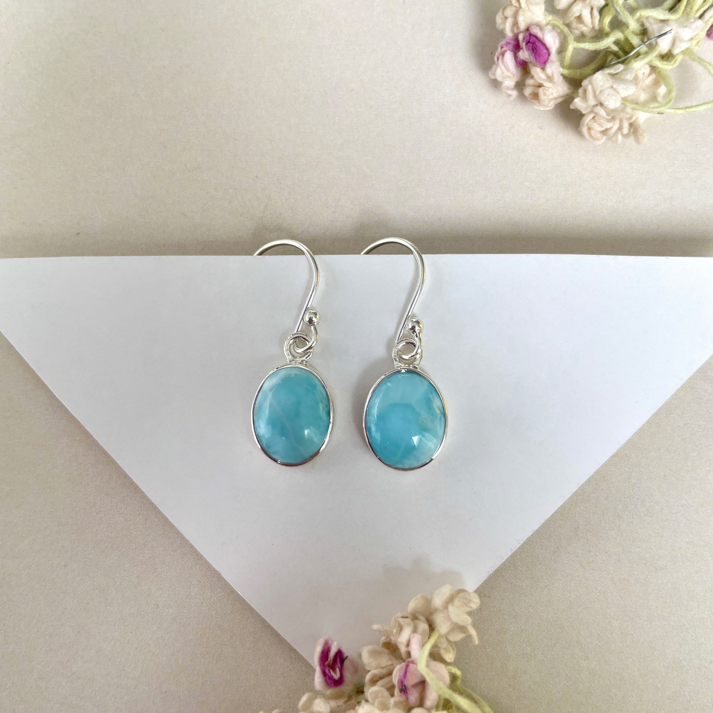 Larimar Earring-(LAR-E-1353.)
