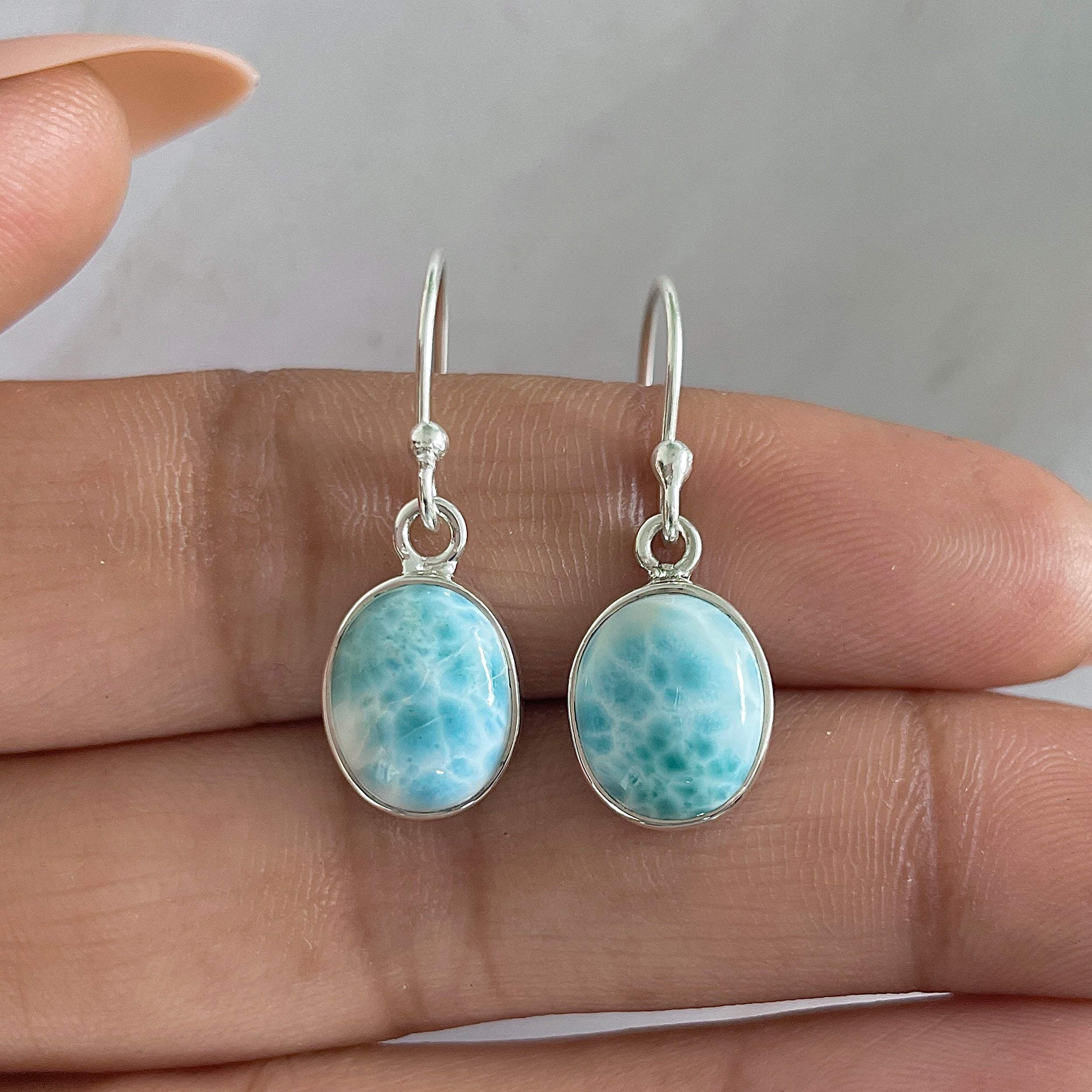 Larimar Earring-(LAR-E-1354.)