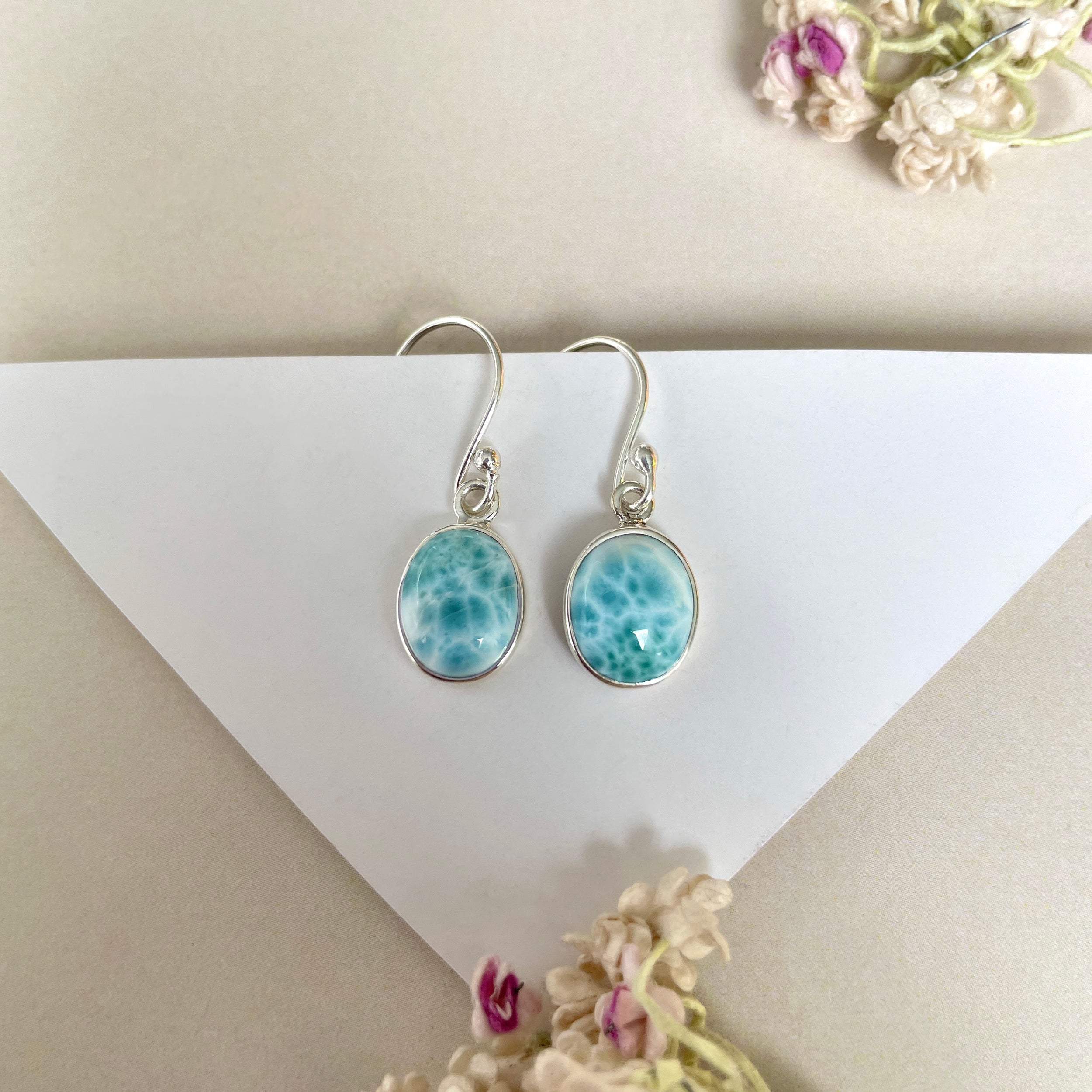Larimar Earring-(LAR-E-1354.)