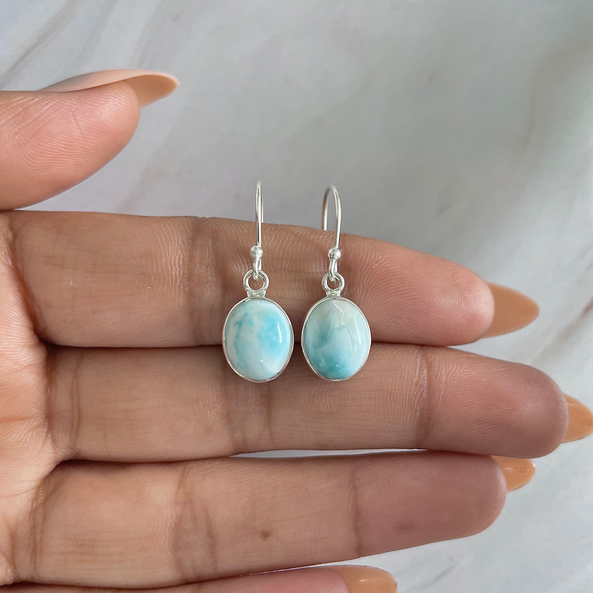 Larimar Earring-(LAR-E-1355.)