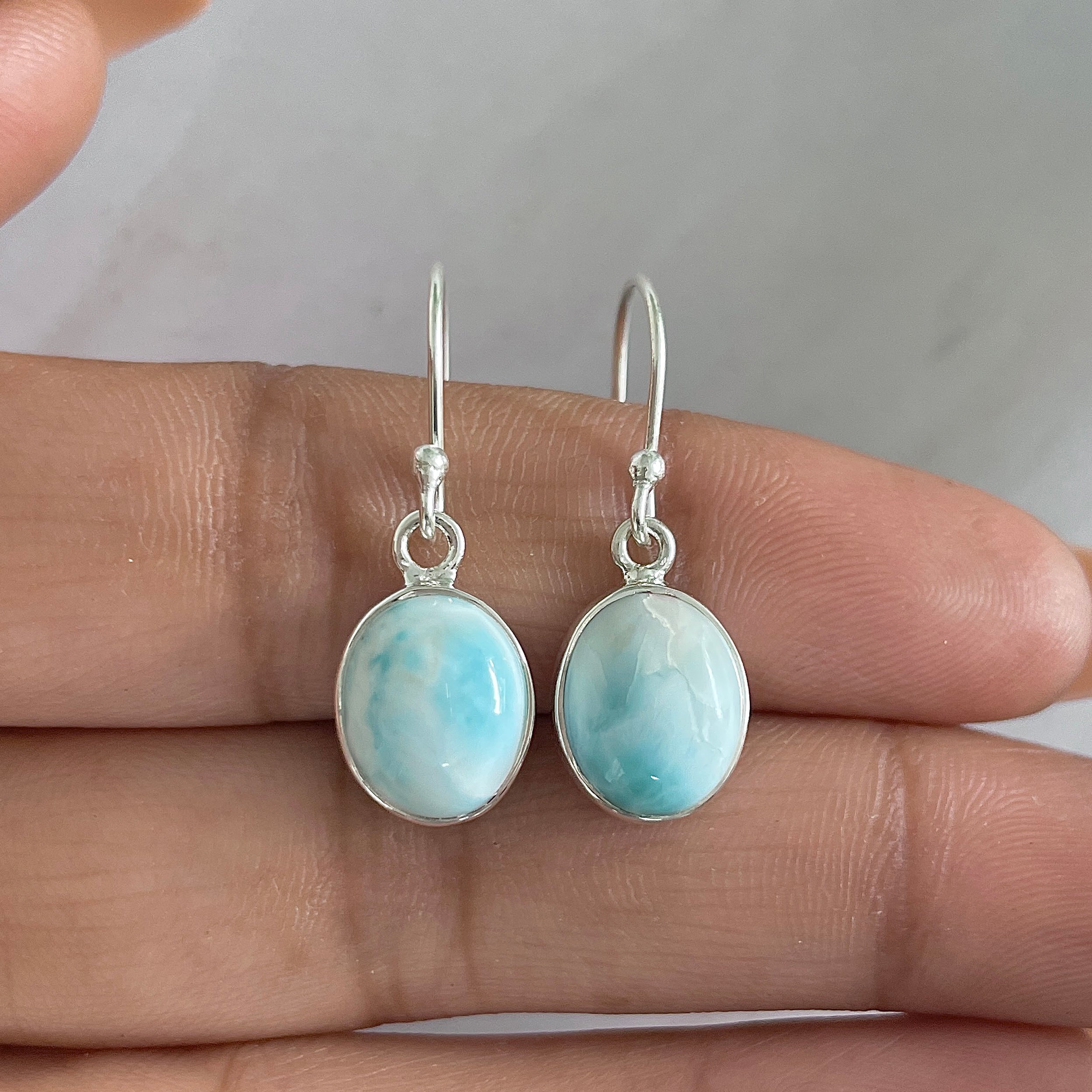 Larimar Earring-(LAR-E-1355.)
