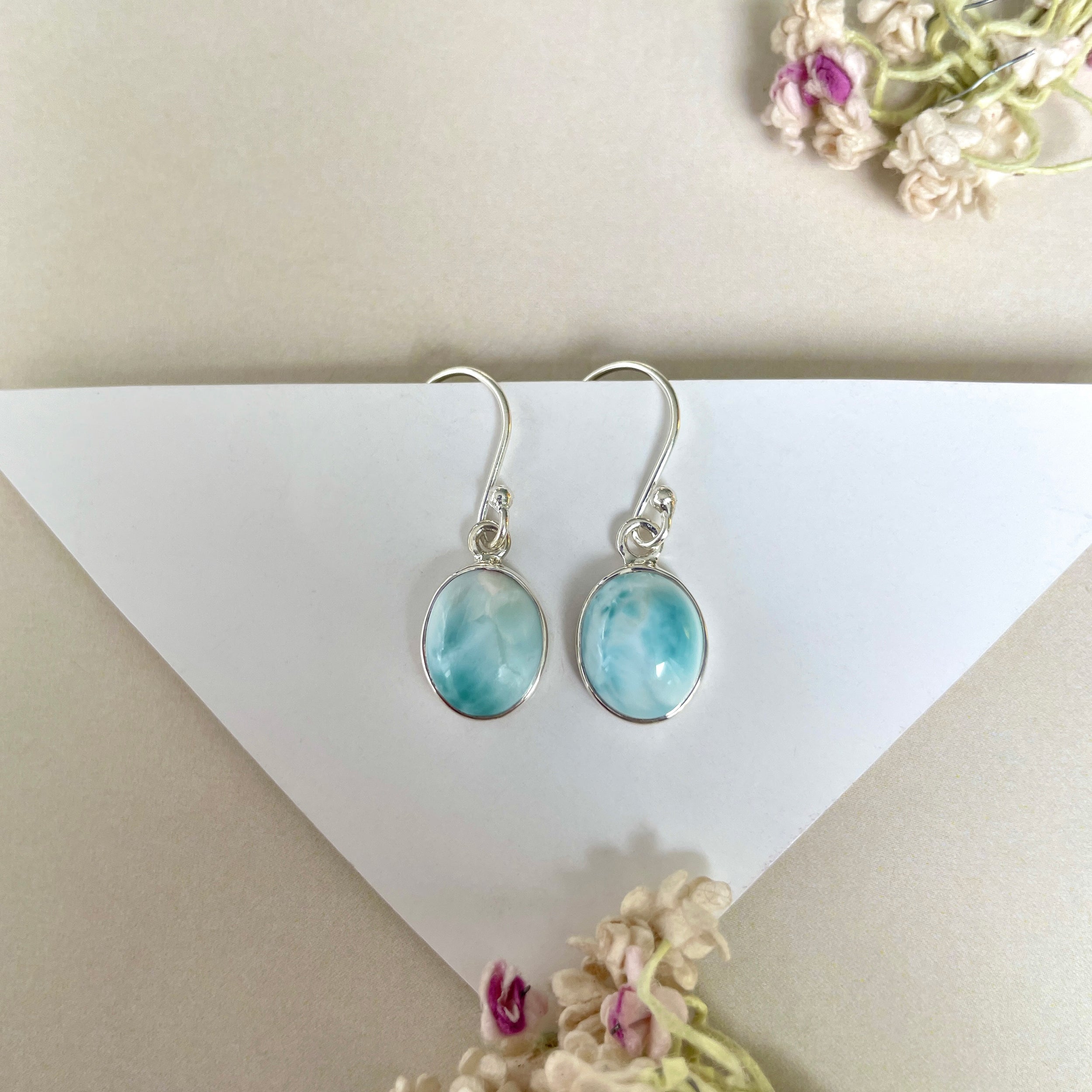 Larimar Earring-(LAR-E-1355.)