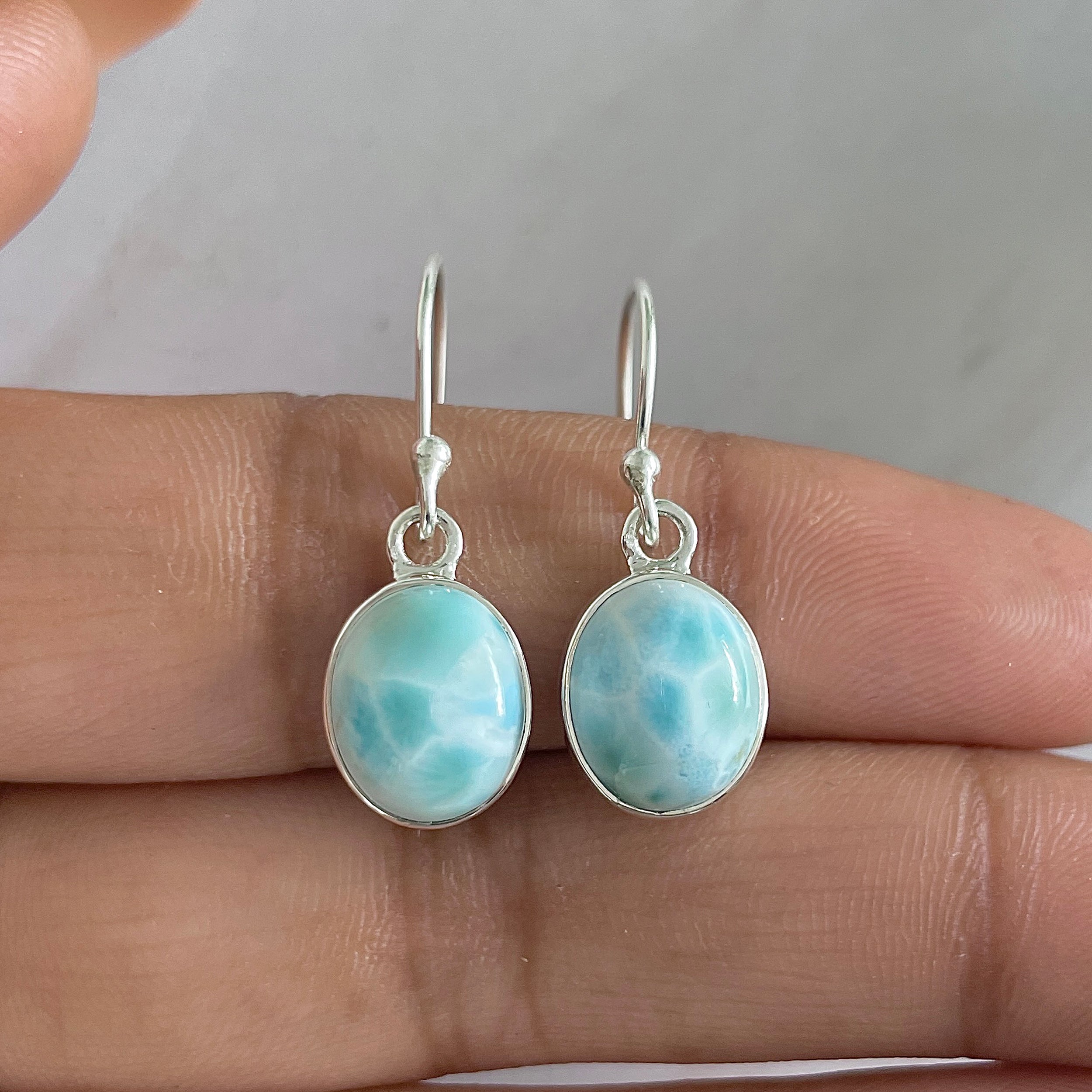 Larimar Earring-(LAR-E-1356.)