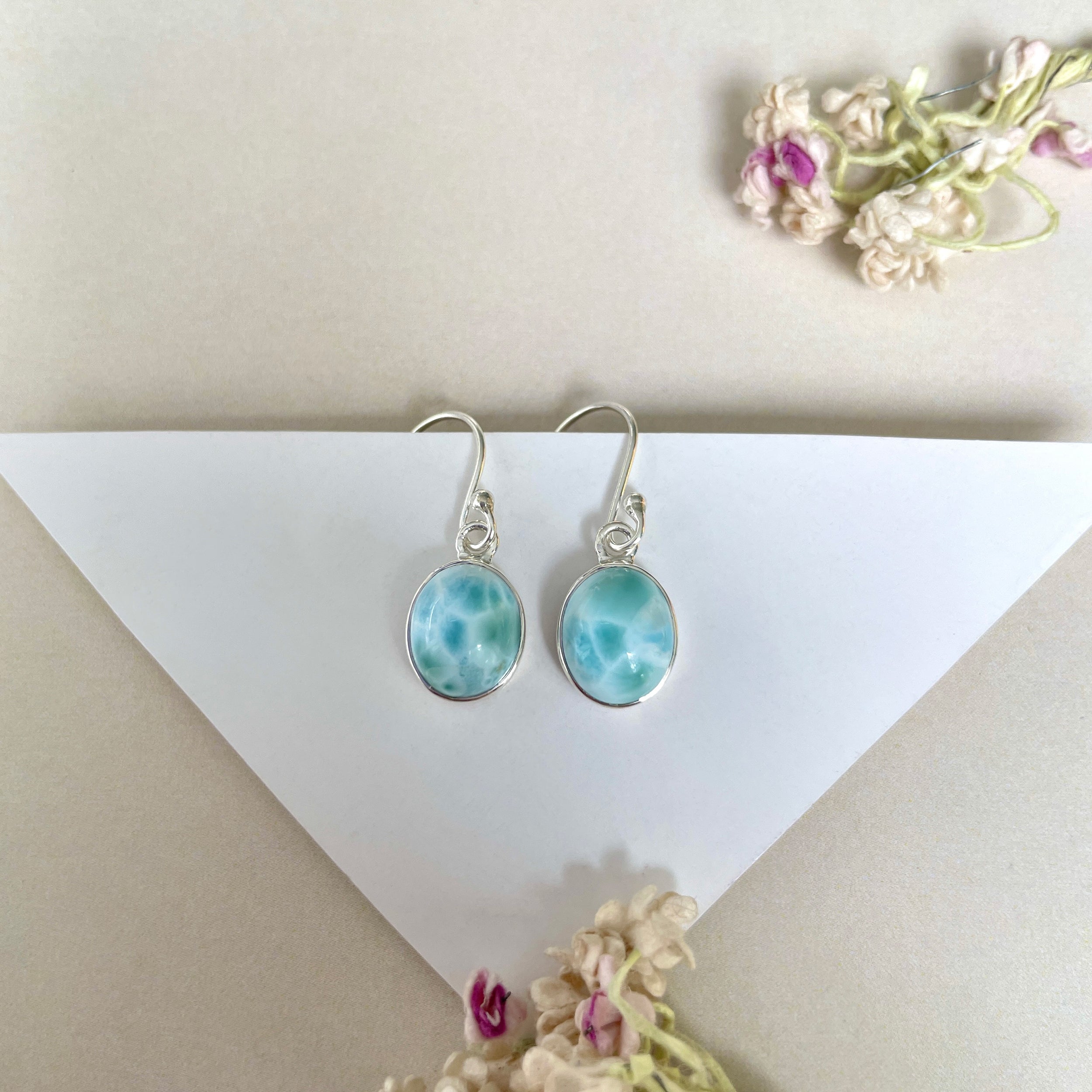 Larimar Earring-(LAR-E-1356.)
