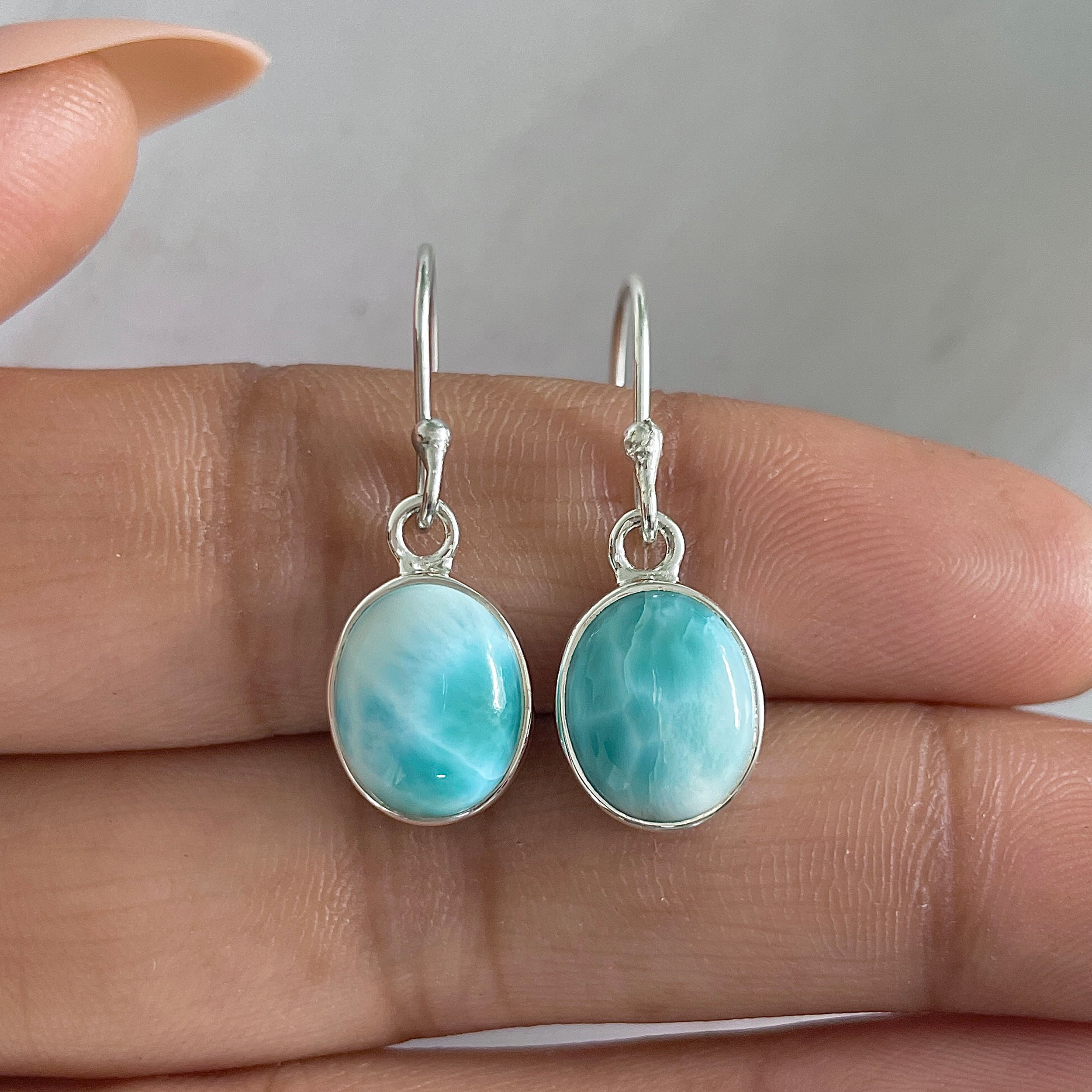 Larimar Earring-(LAR-E-1358.)