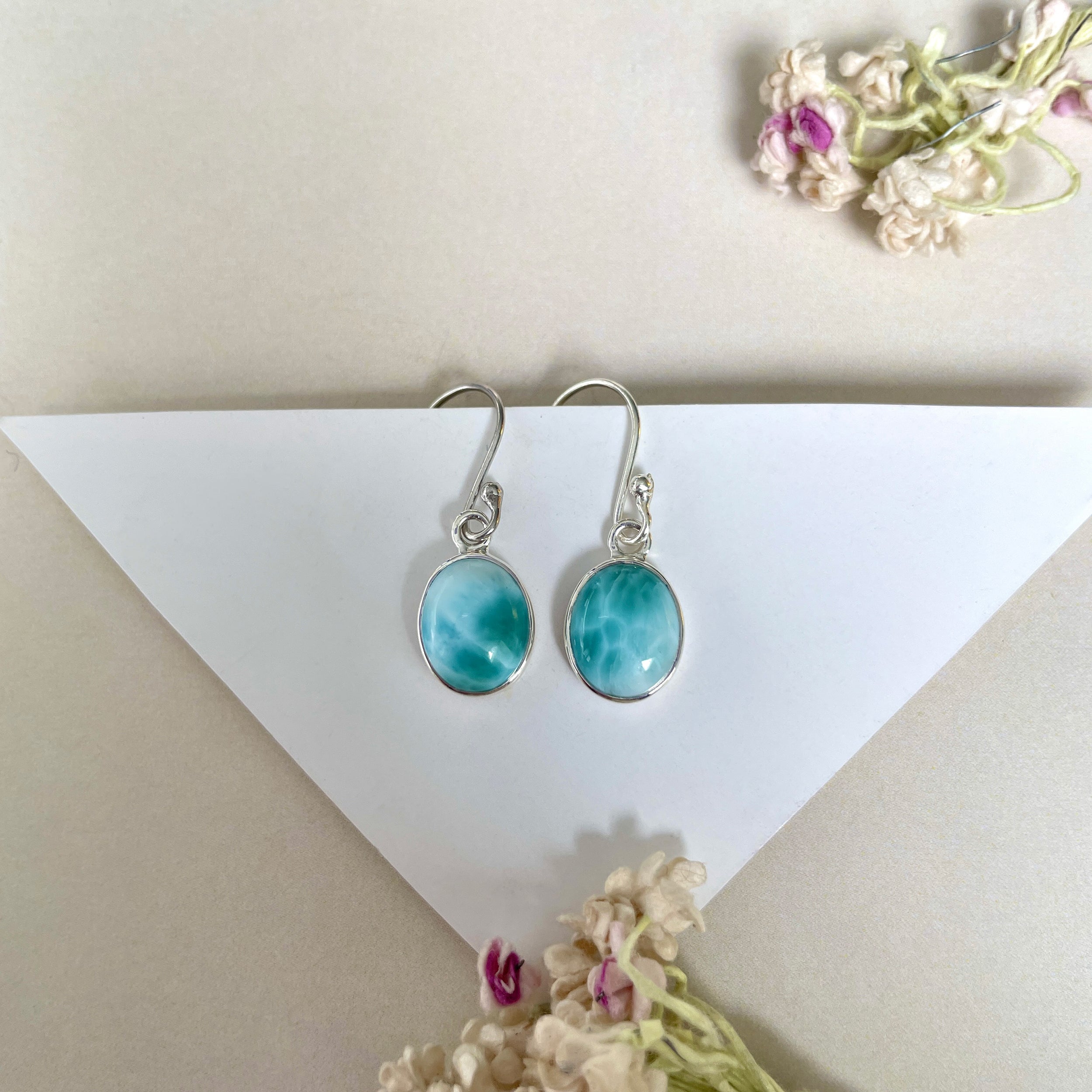 Larimar Earring-(LAR-E-1358.)