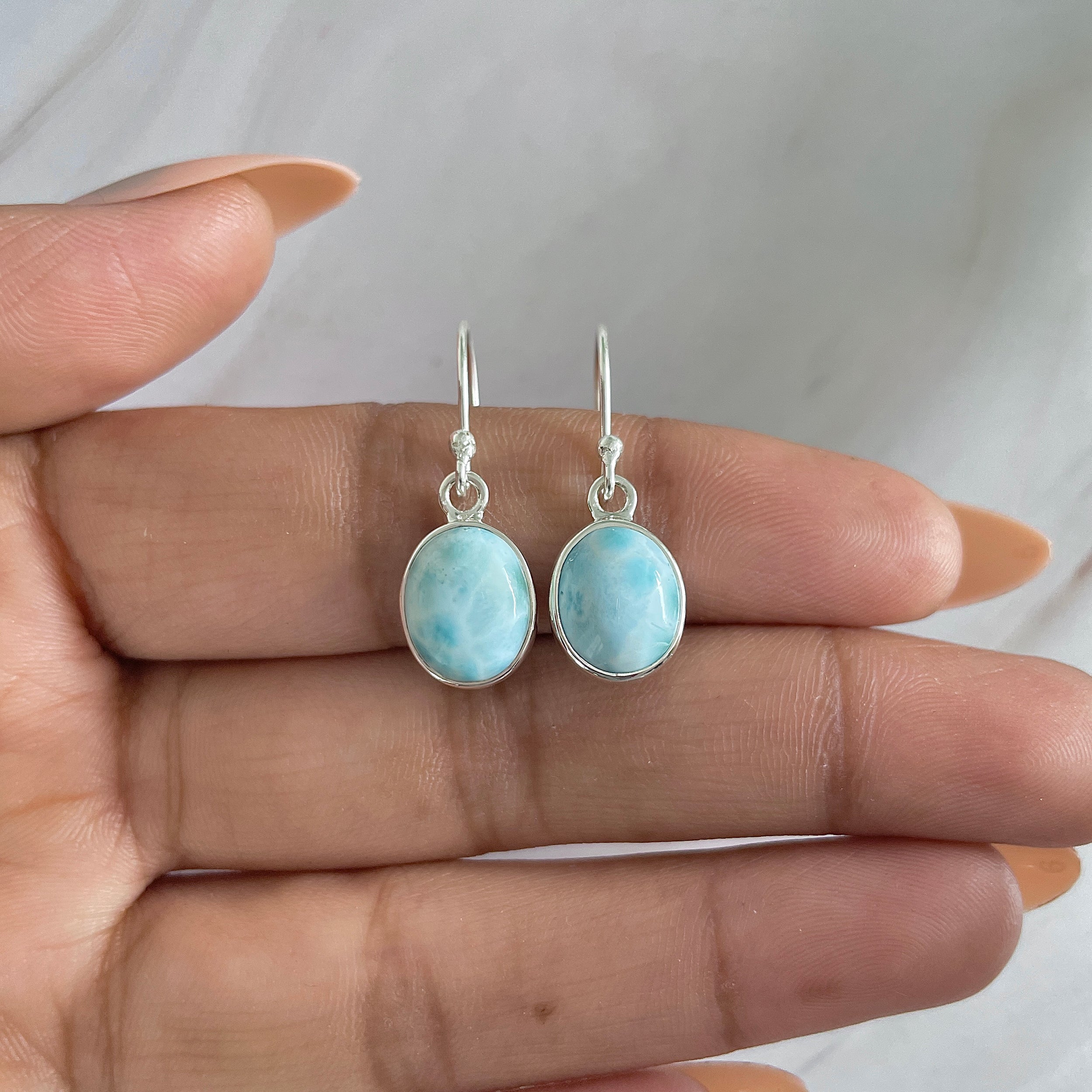 Larimar Earring-(LAR-E-1359.)