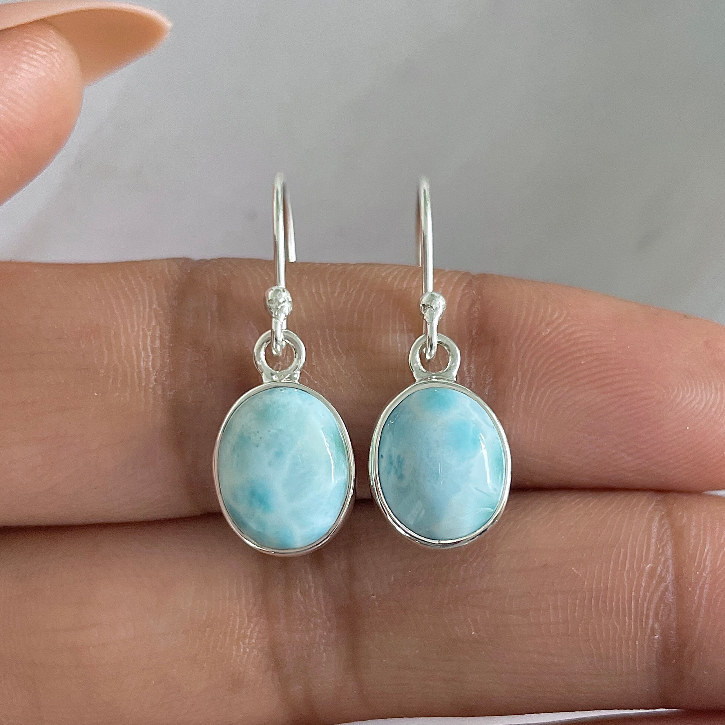 Larimar Earring-(LAR-E-1359.)