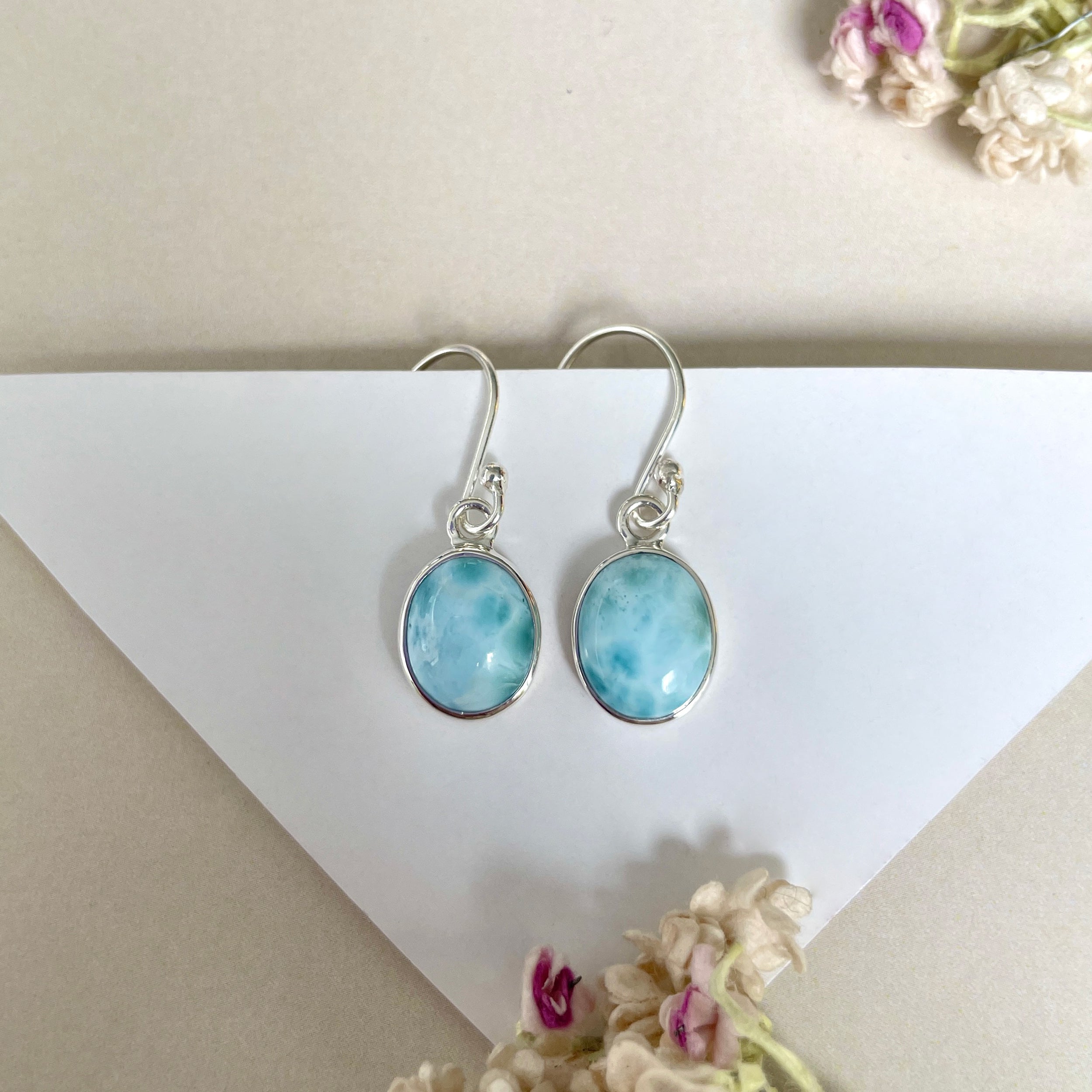Larimar Earring-(LAR-E-1359.)