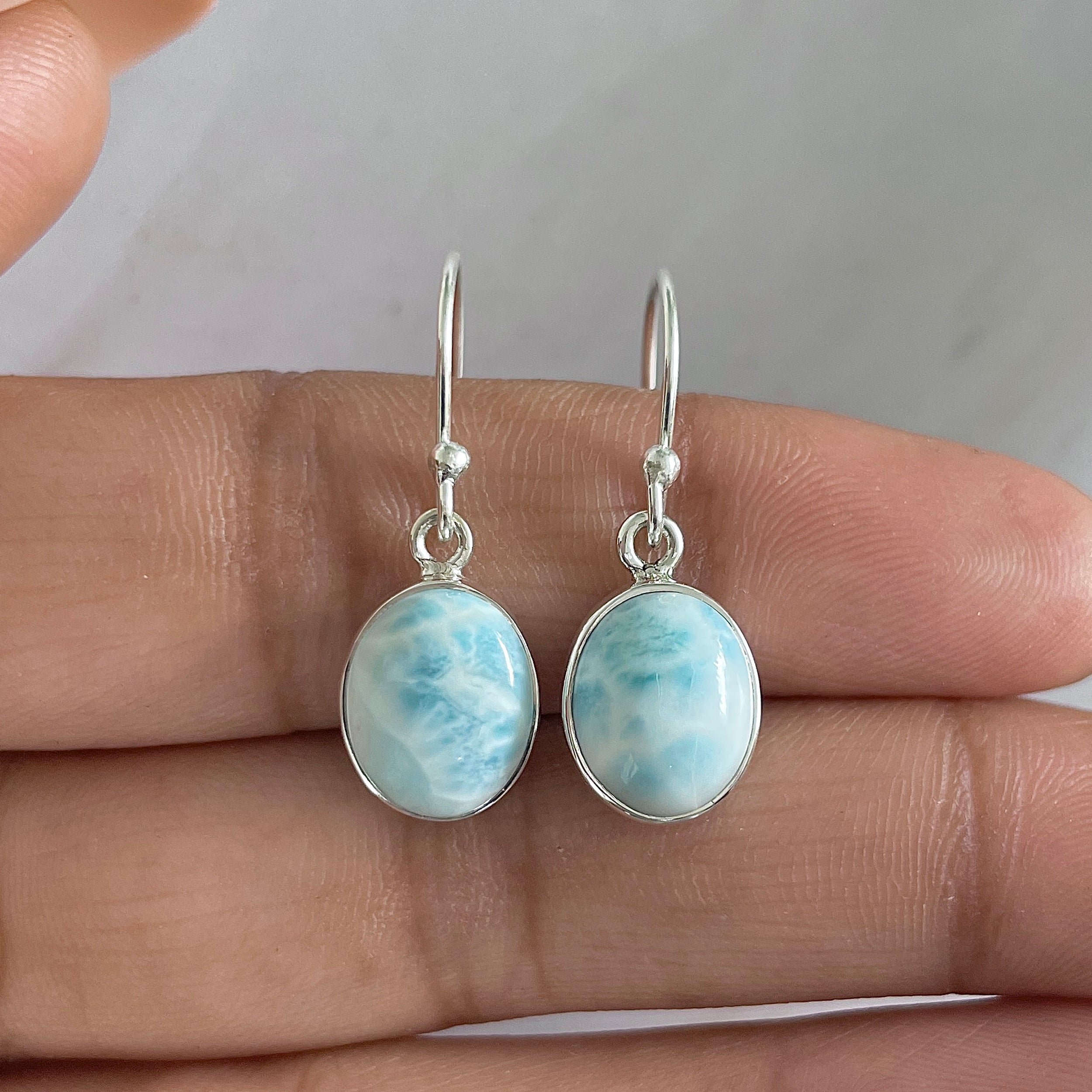 Larimar Earring-(LAR-E-1360.)