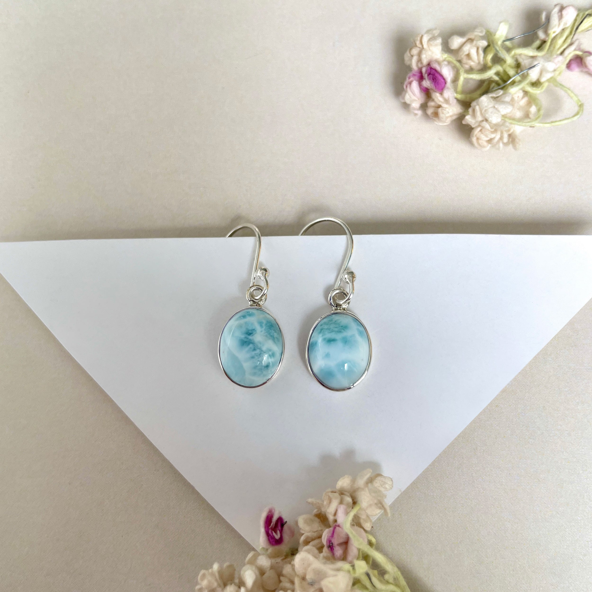 Larimar Earring-(LAR-E-1360.)