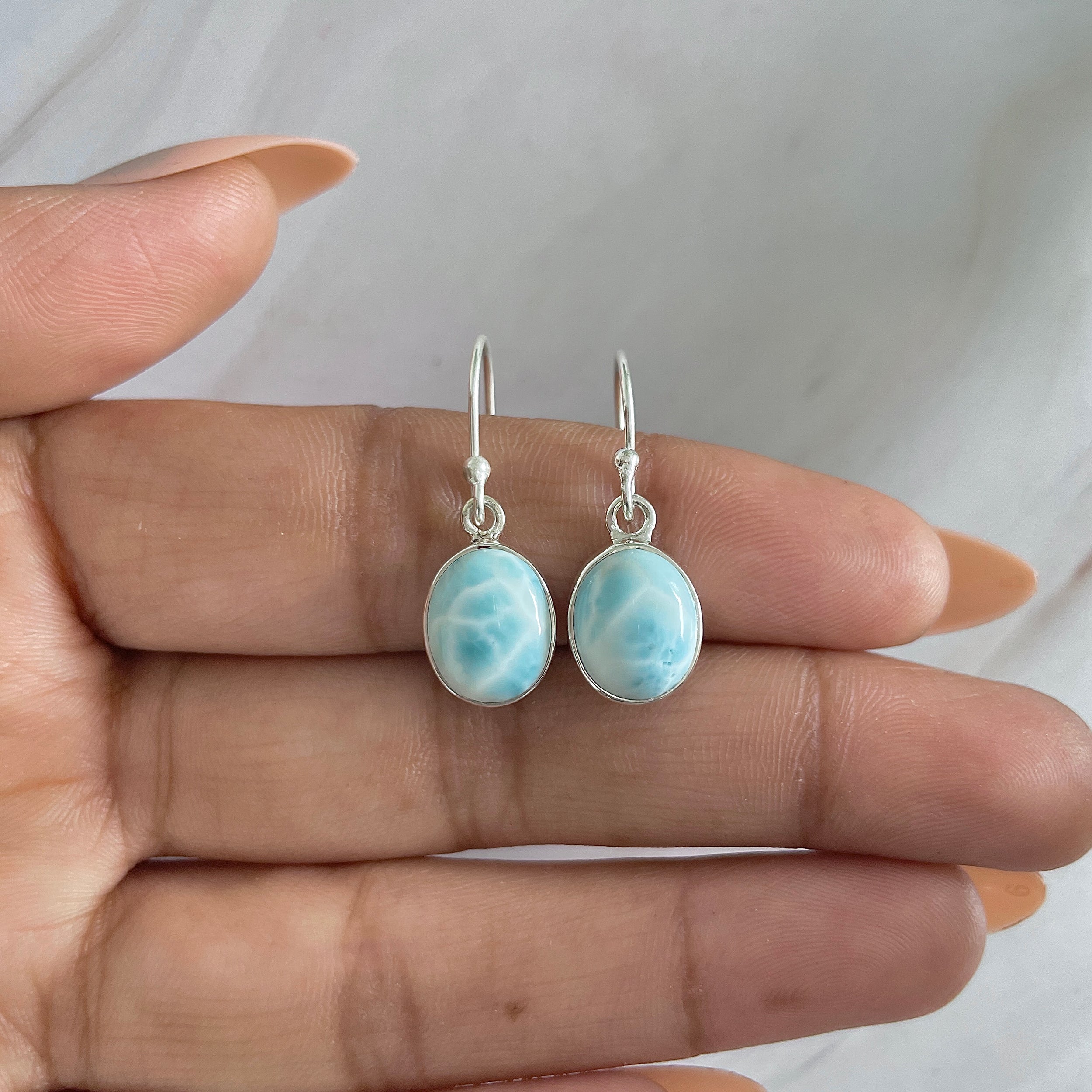Larimar Earring-(LAR-E-1361.)