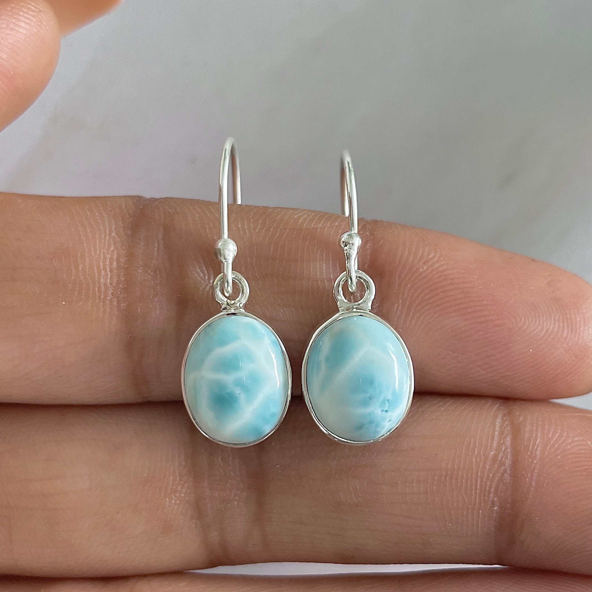 Larimar Earring-(LAR-E-1361.)